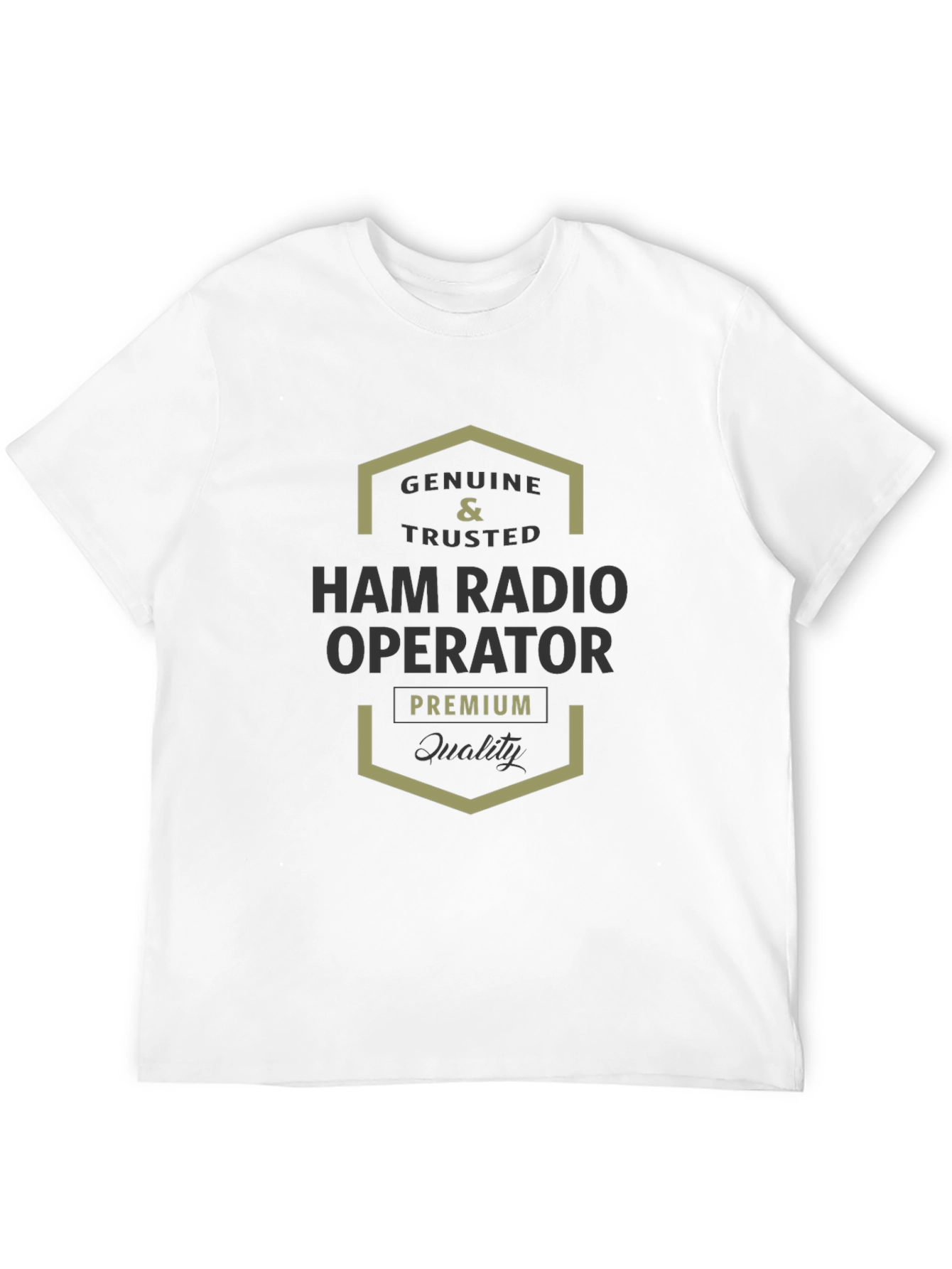Black Ham Radio Operator Premium Quality T-Shirt view 12