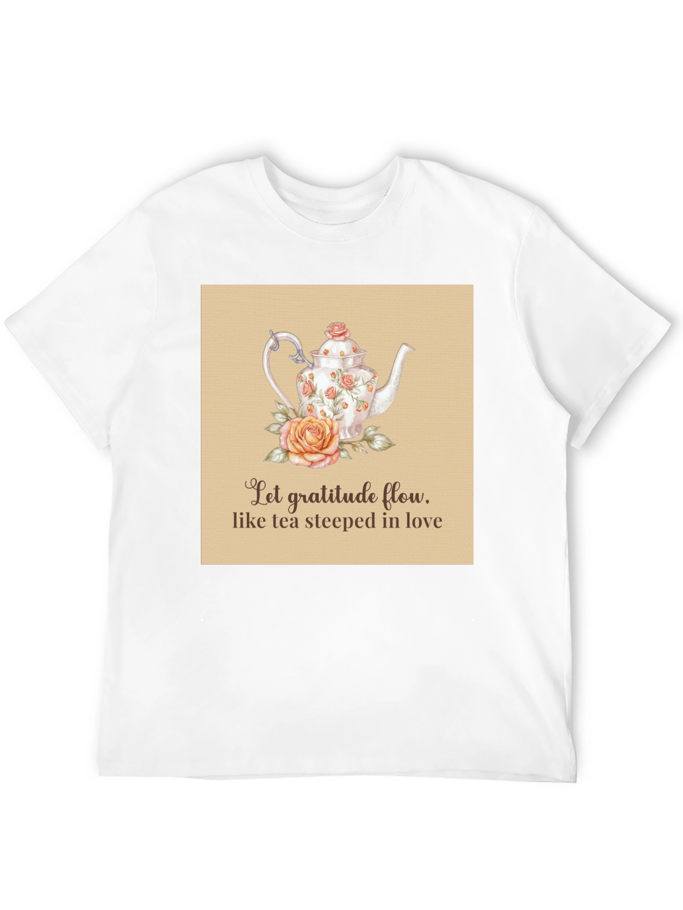 Black Gratitude Tea T-Shirt - Steeped in Love Design view 12