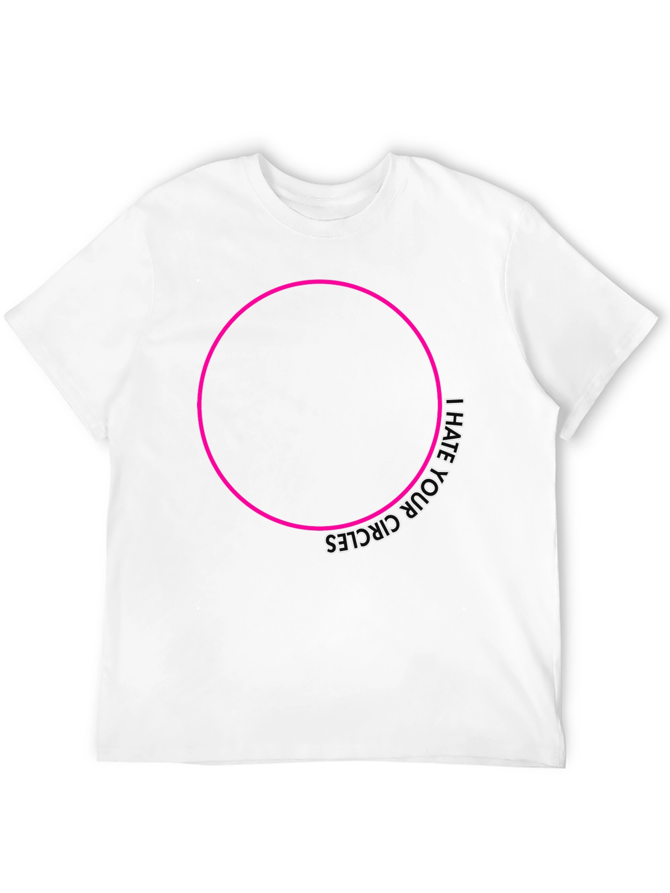 Black I Hate Your Circles Graphic Tee view 12