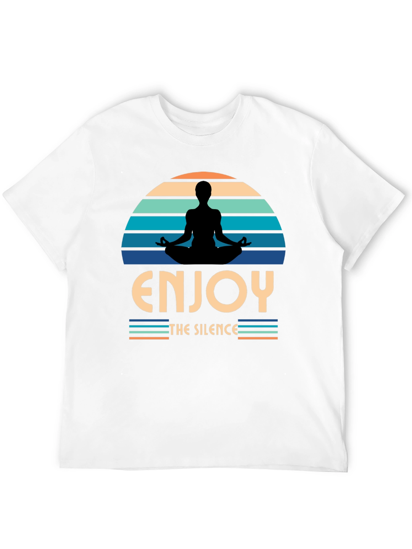 Black Enjoy The Silence Yoga T-Shirt  view 12