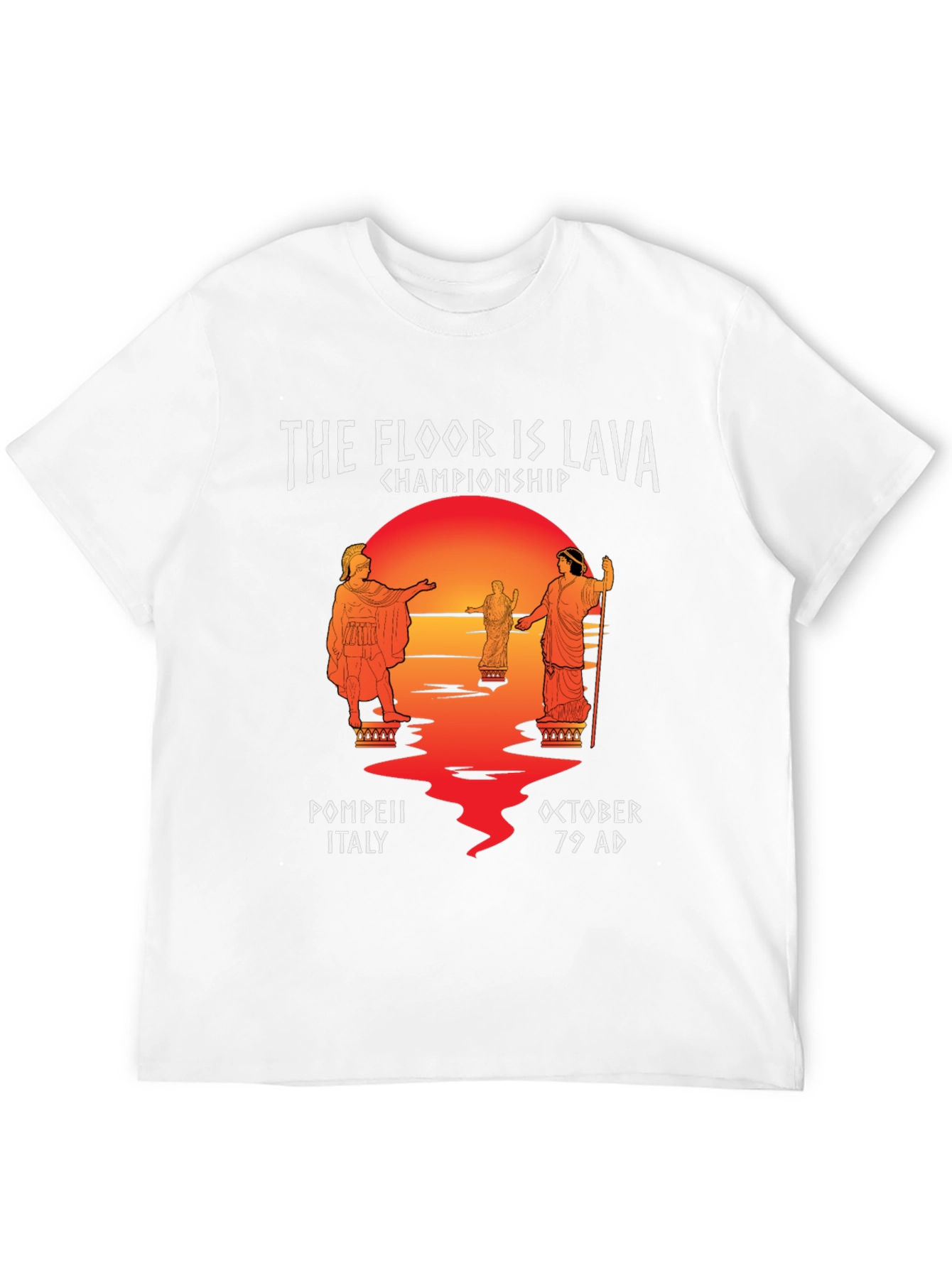 Black The Floor Is Lava Championship Pompeii T-Shirt view 12