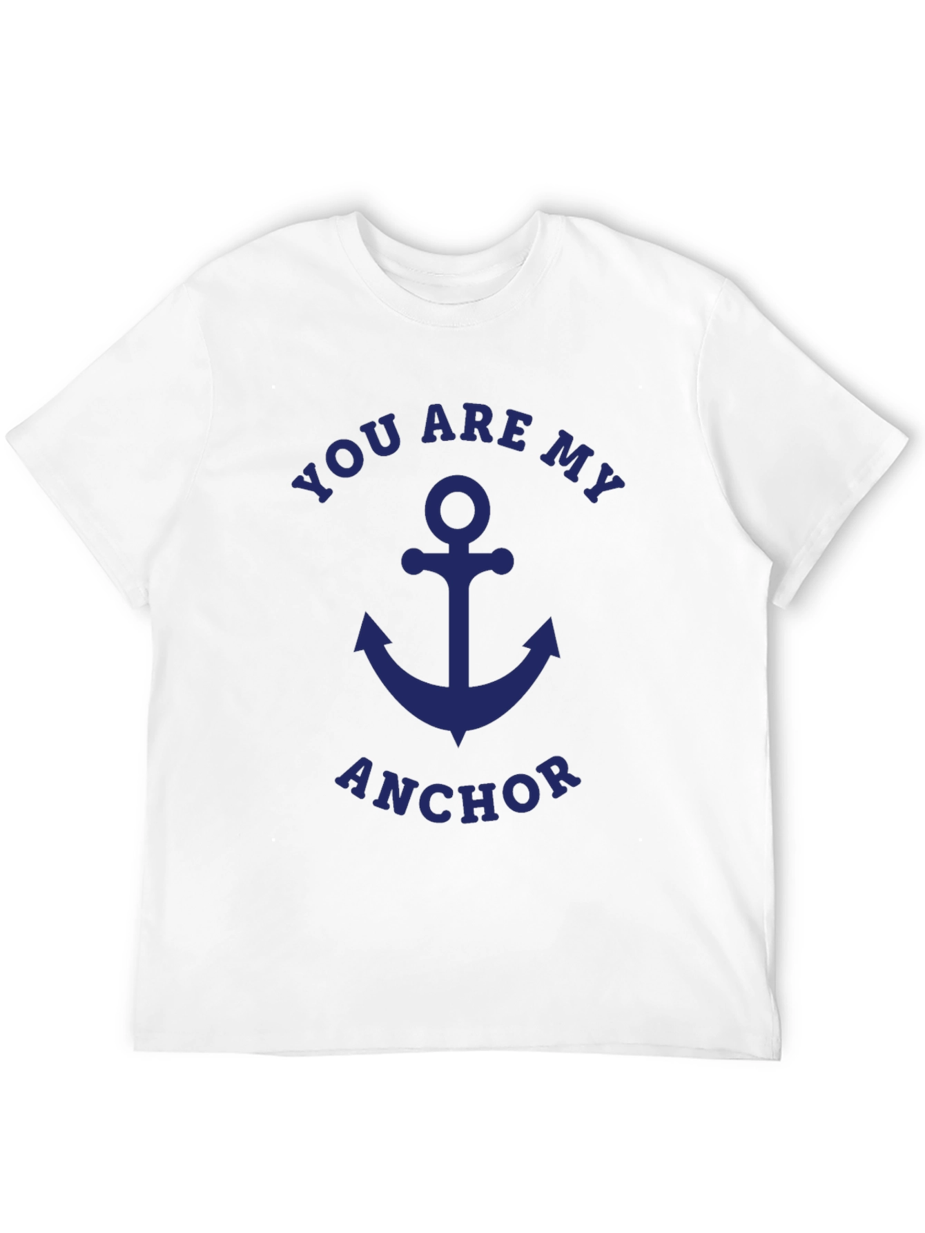Black Nautical Anchor T-Shirt - You Are My Anchor - Black view 12