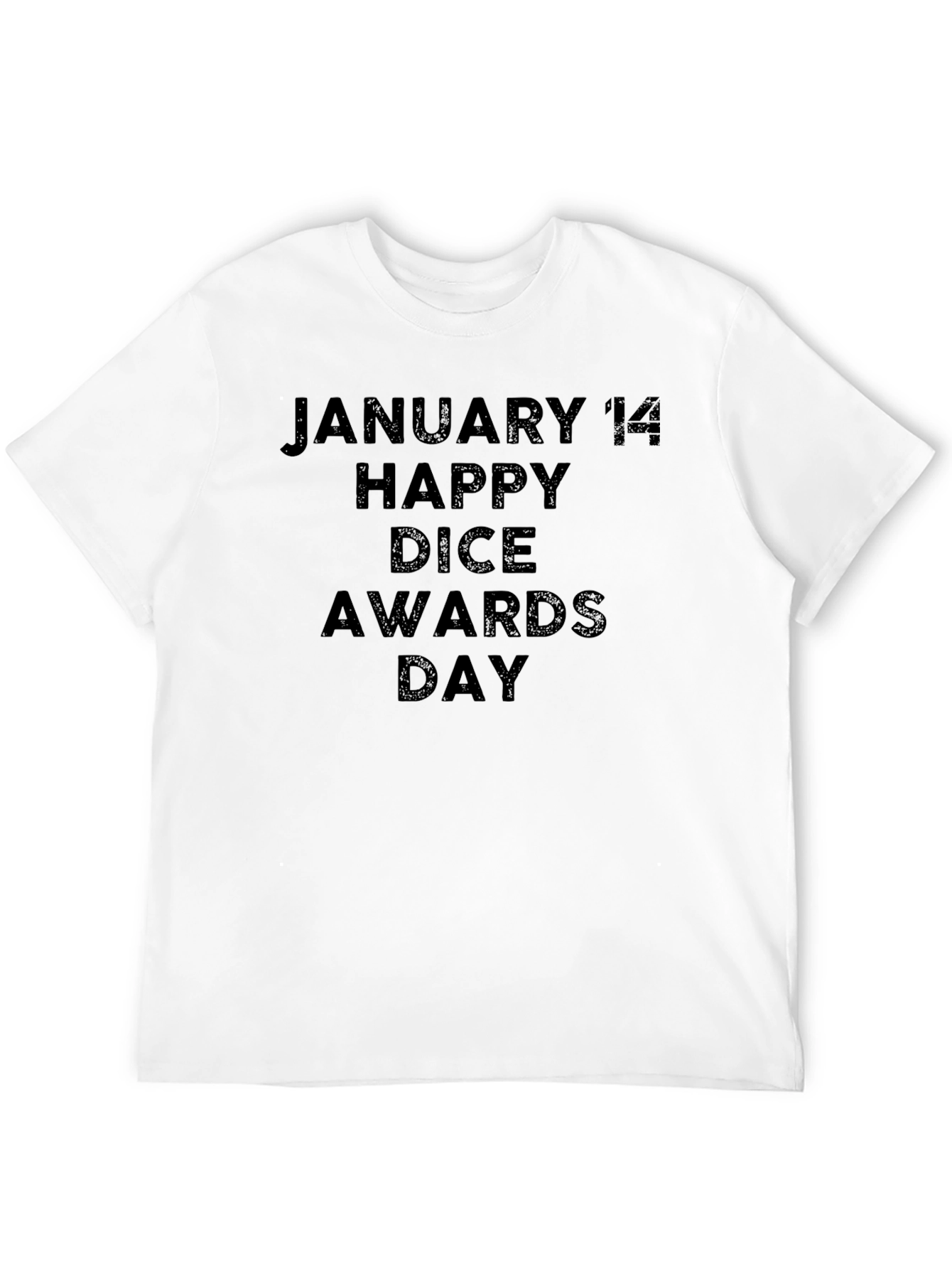 Black Happy Dice Awards Day January 14th Black T-Shirt view 12