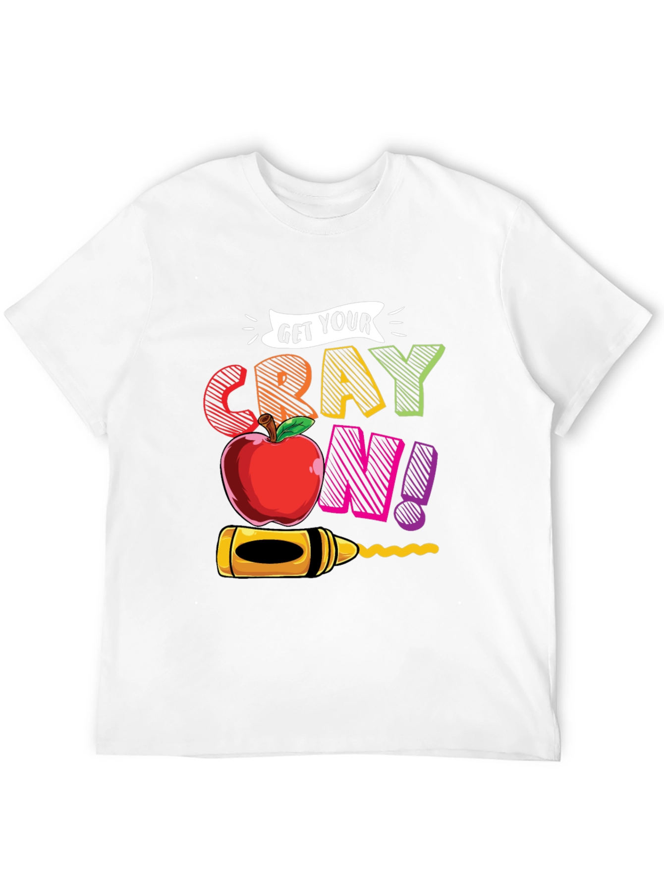 Black Get Your Crayon On! Graphic T-Shirt view 12