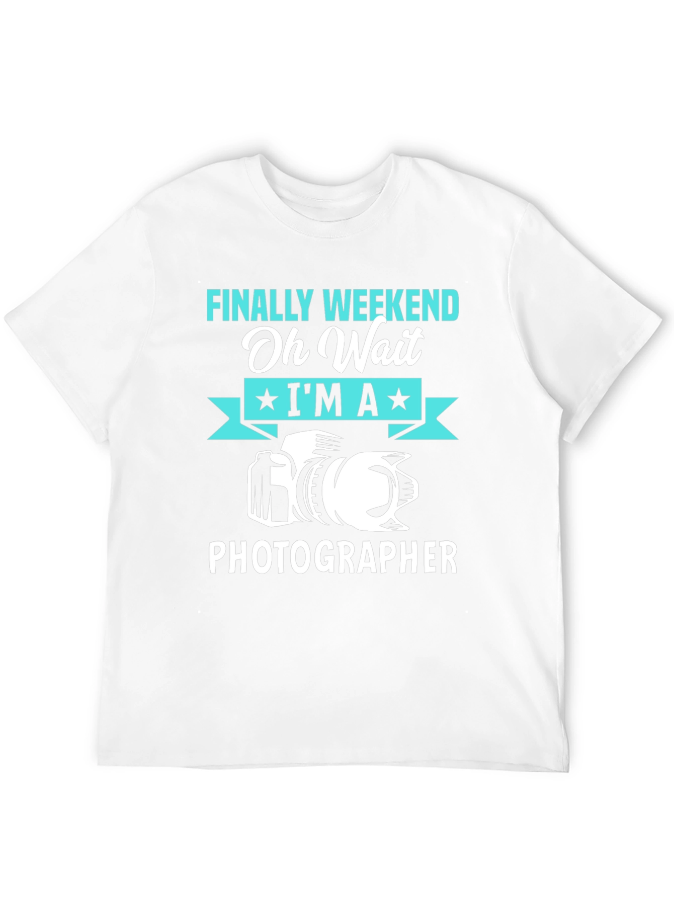 Black Funny Photographer T-Shirt - Finally Weekend view 12