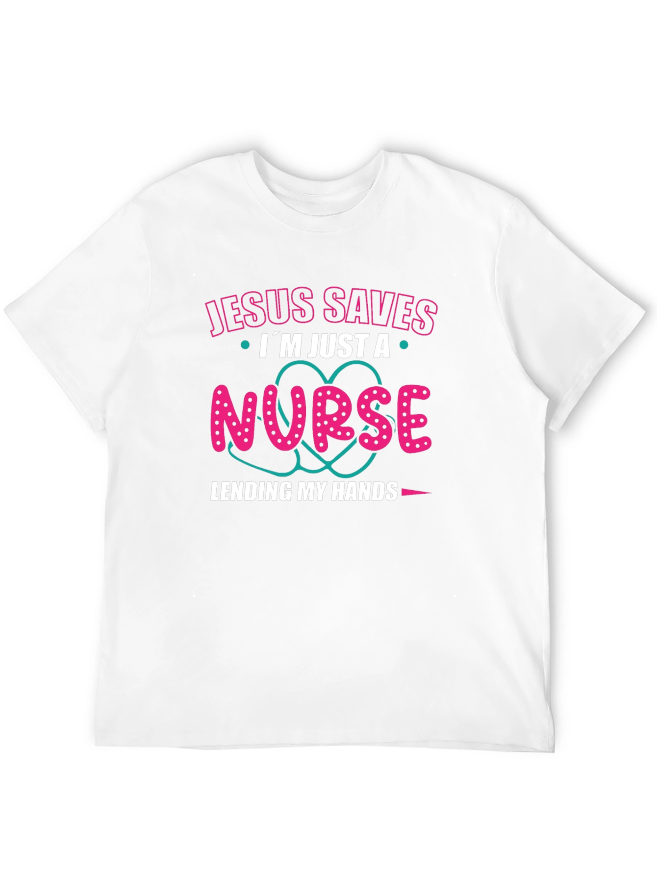 Black Jesus Saves I'm Just a Nurse T-Shirt view 12