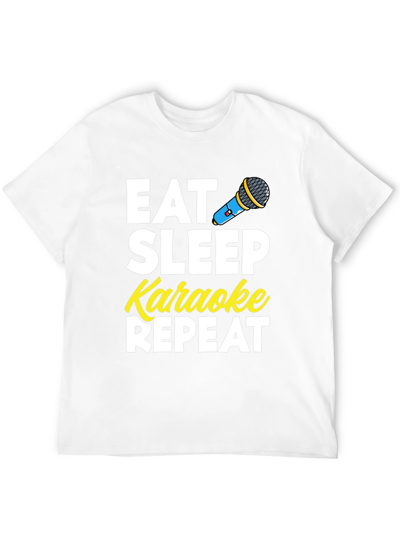 Black Eat Sleep Karaoke Repeat T-Shirt view 12