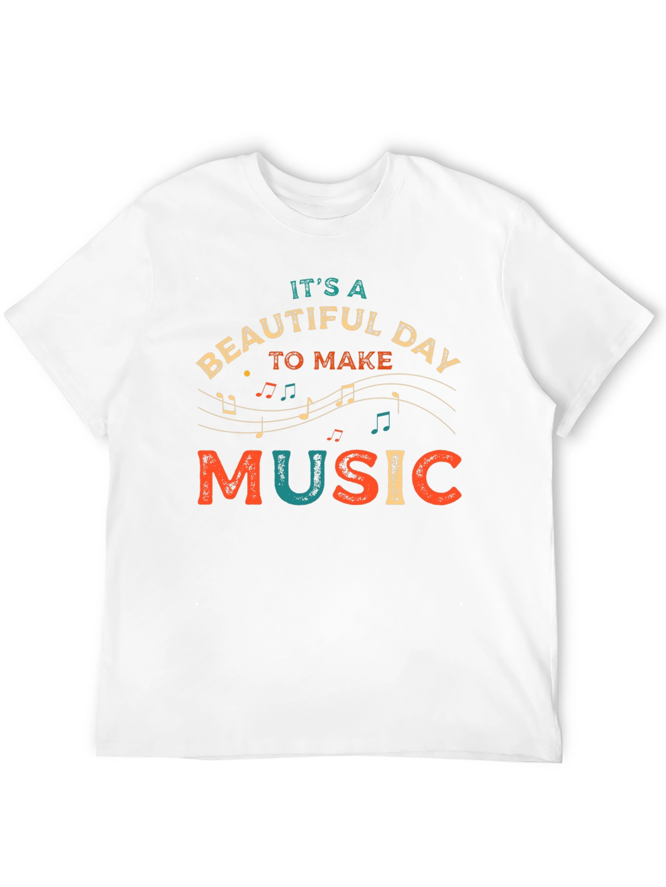 Black It's a Beautiful Day to Make Music Graphic T-Shirt view 12