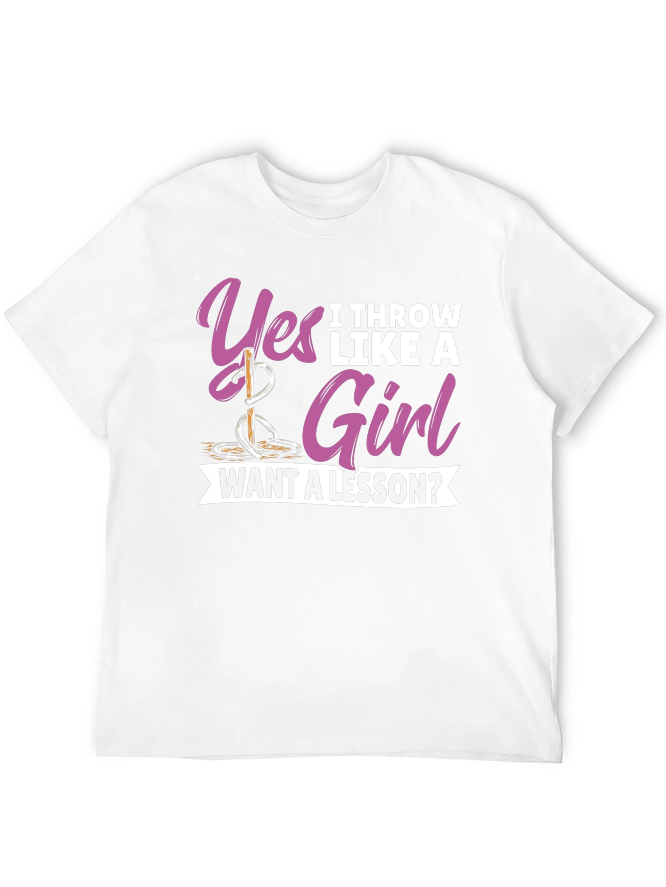 Black Yes I Throw Like A Girl T-Shirt view 12