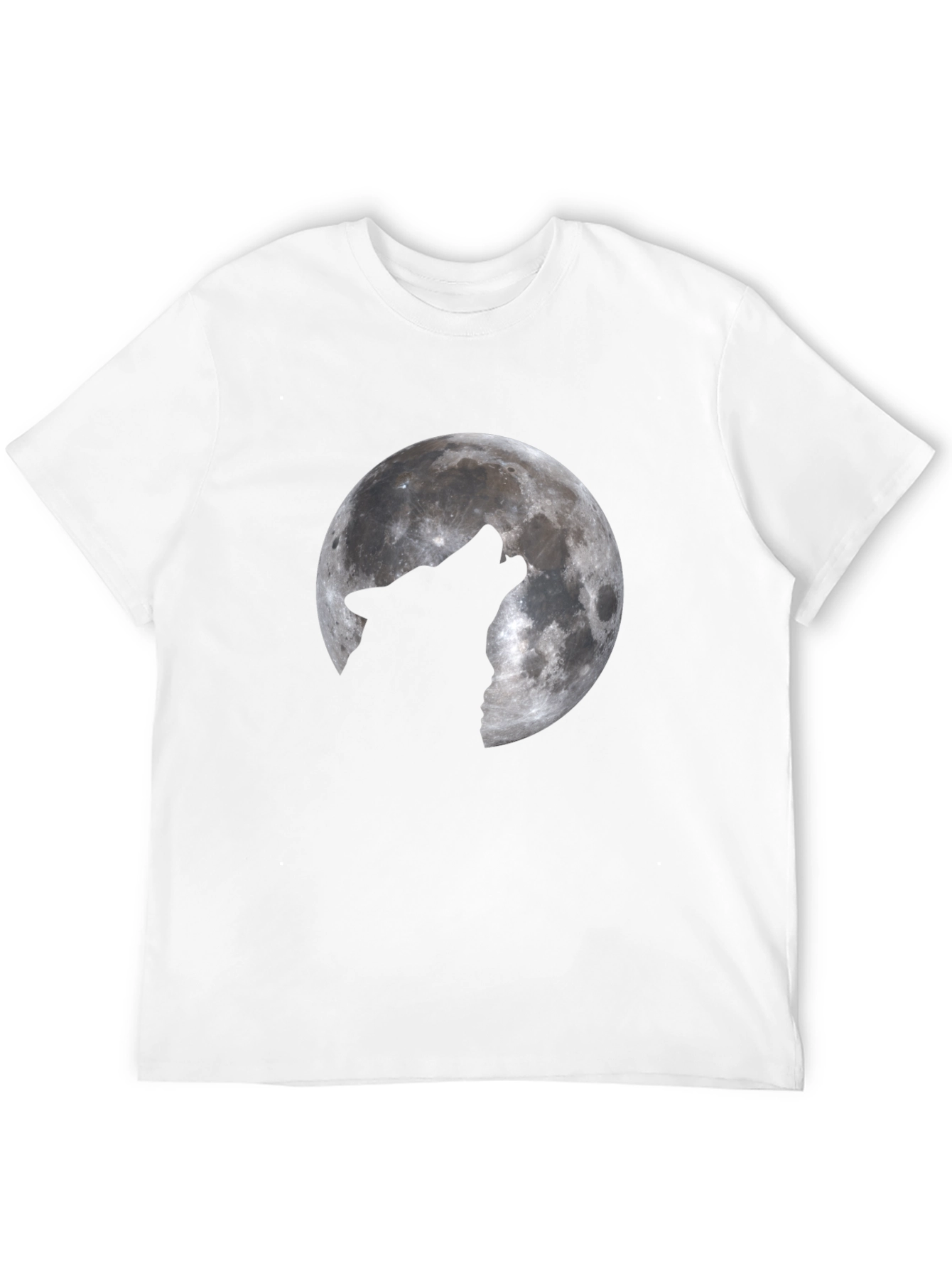 Black Wolf Moon Graphic T-Shirt - Black Cotton Tee view 12