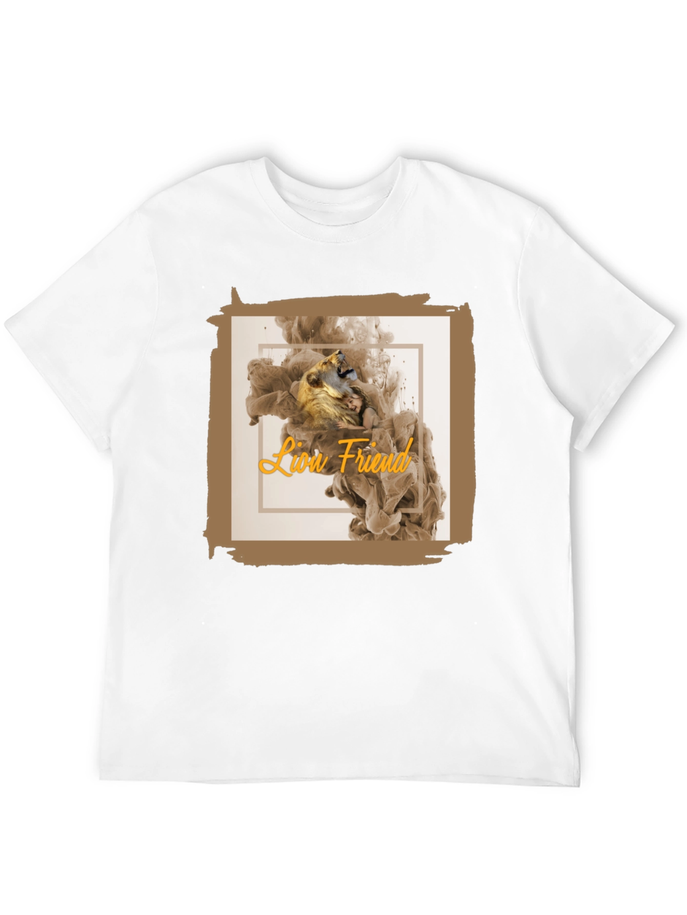 Black Lion Friend Graphic T-Shirt - Men's Black Tee view 12