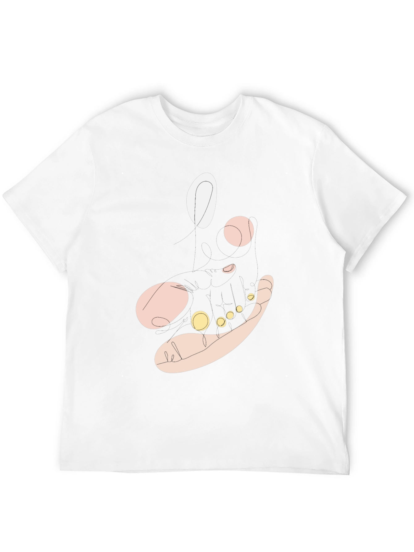 Black Abstract Face Graphic Black T-Shirt view 12