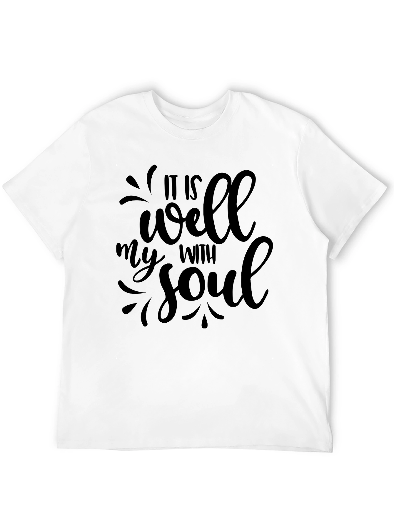 Black It Is Well With My Soul Black T-Shirt view 12