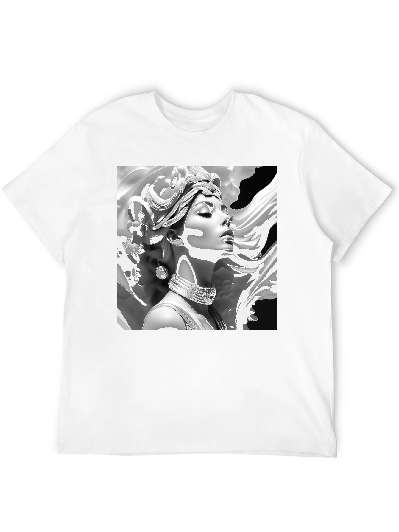 Black Elegant Medusa Graphic Tee - Classic Black view 12