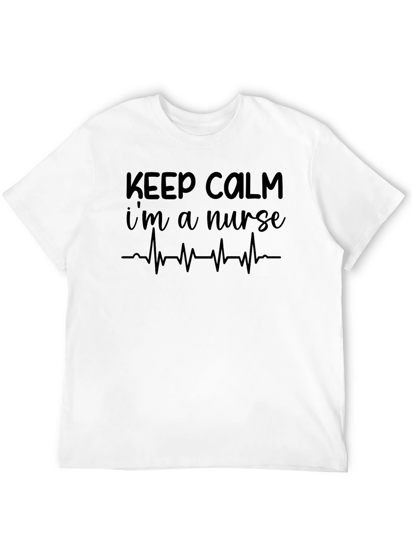 Black Keep Calm I'm A Nurse T-Shirt - Medical Apparel view 12