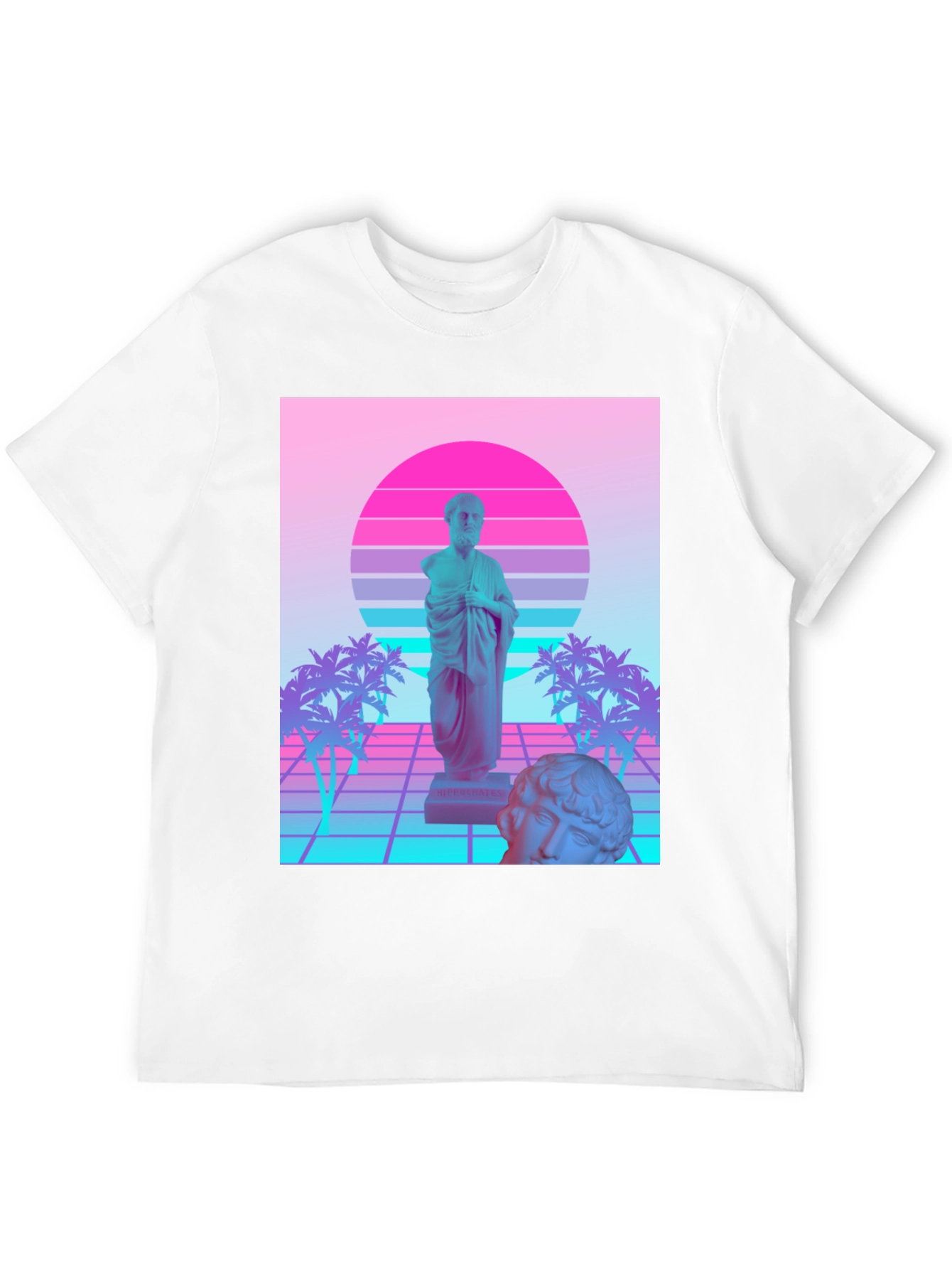 Black Vaporwave Statue T-Shirt - Retro Aesthetic Tee view 12
