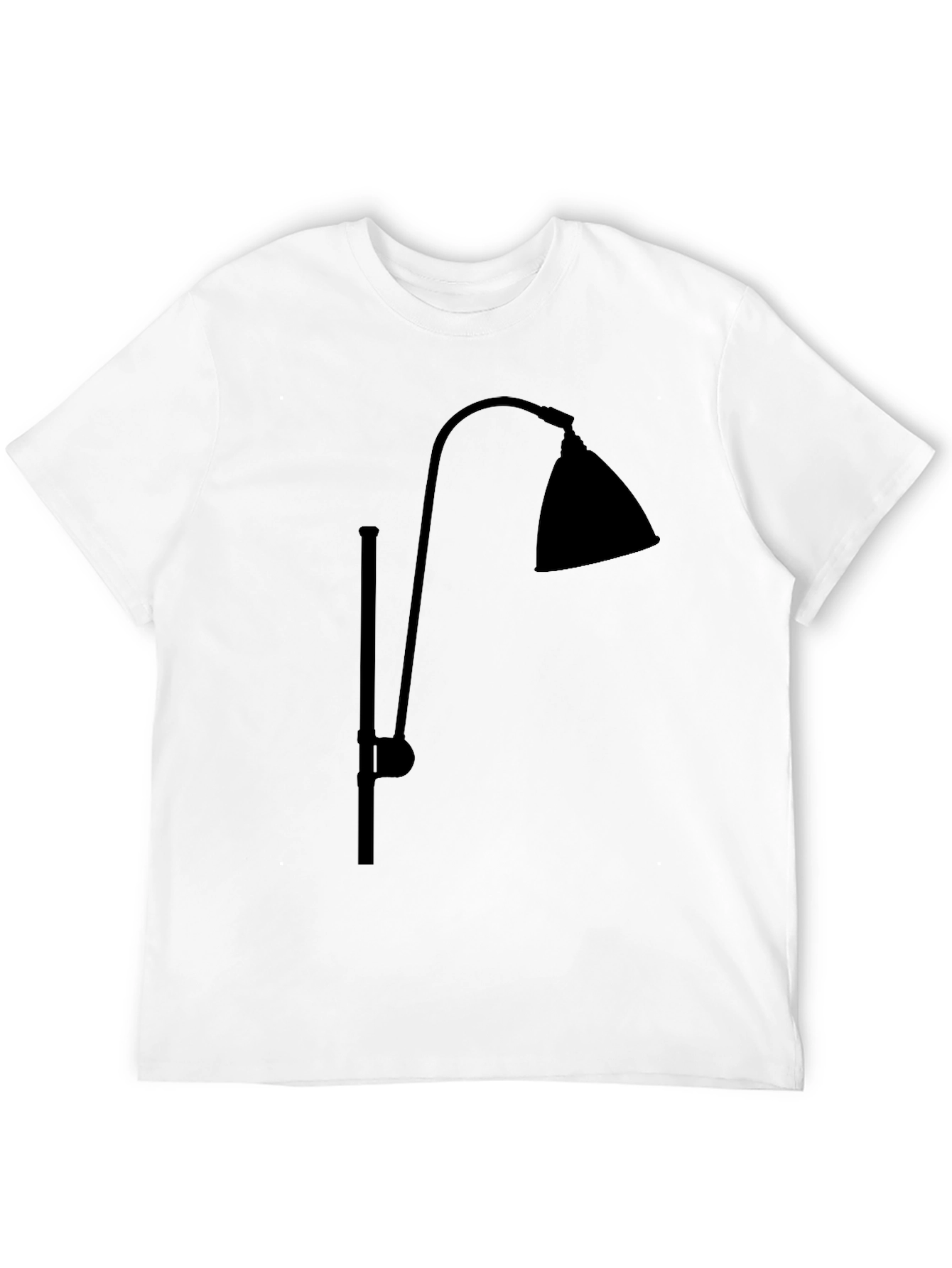Black Modern Lamp Graphic Tee - Stylish Black T-Shirt view 12