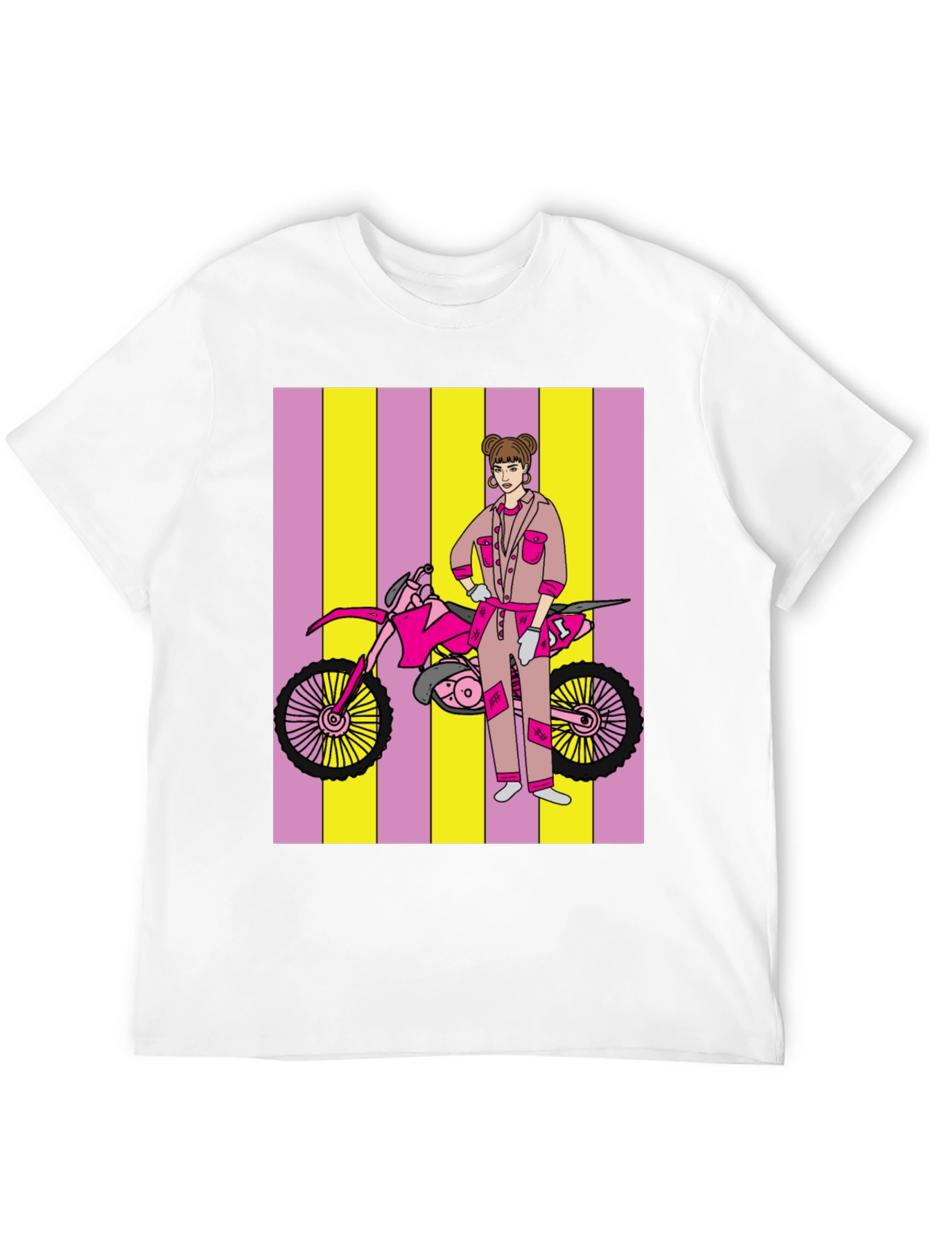 Black Motorcross Girl Graphic T-Shirt - Bold Style view 12