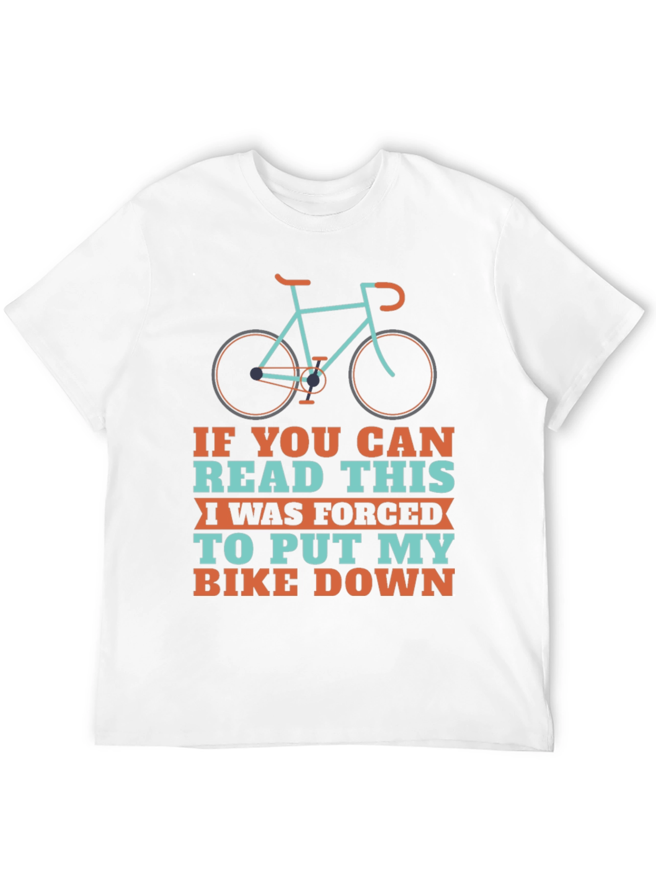 Black Funny Biker T-Shirt - "If You Can Read This" Cycling Tee view 12