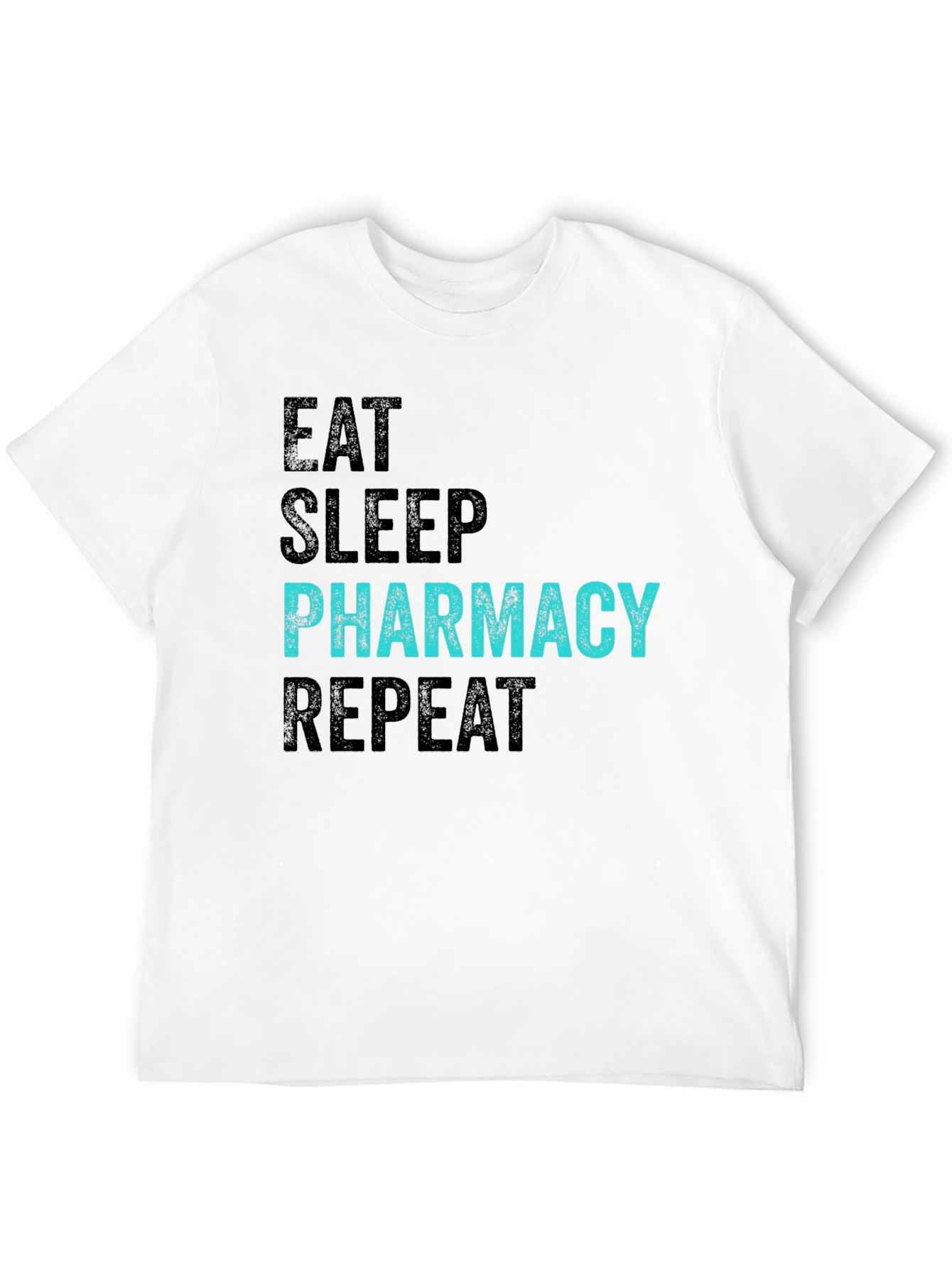 Black Eat Sleep Pharmacy Repeat Black T-Shirt view 12