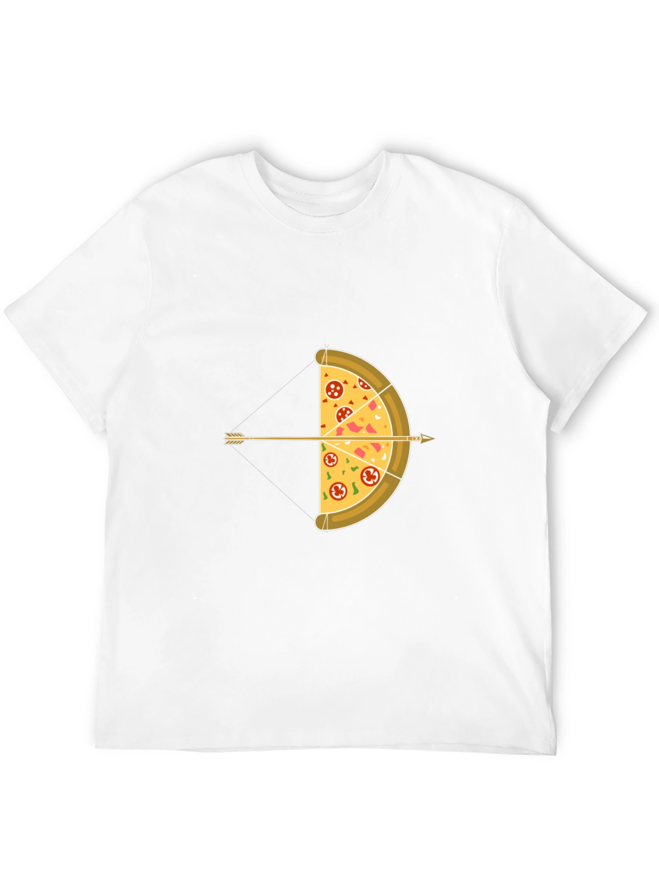 Black Pizza Archer T-Shirt - Novelty Graphic Tee view 12