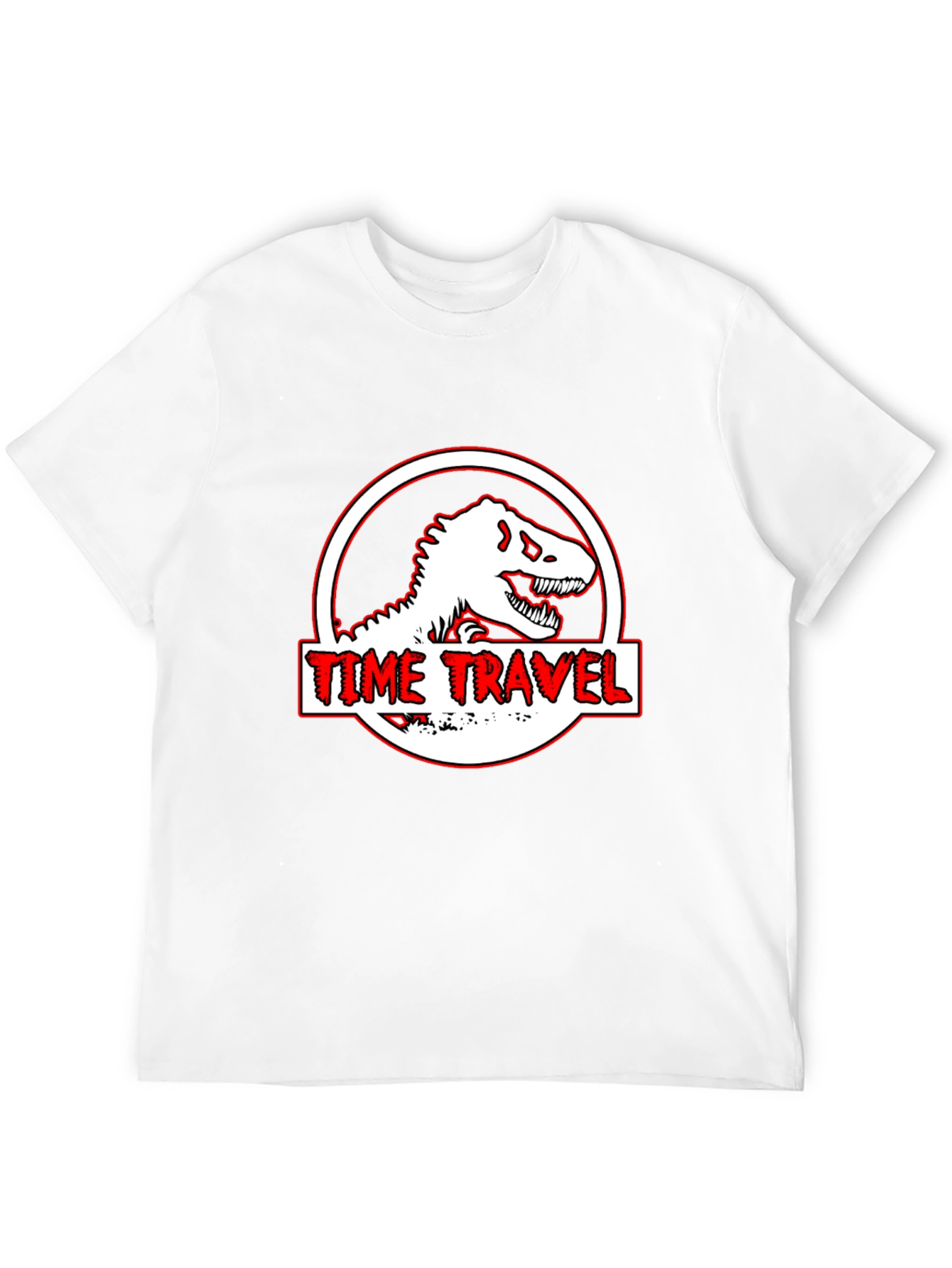 Black Time Travel Dinosaur Graphic Tee view 12