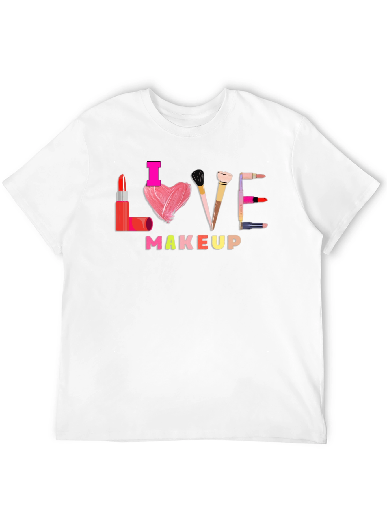Black I Love Makeup T-Shirt view 12