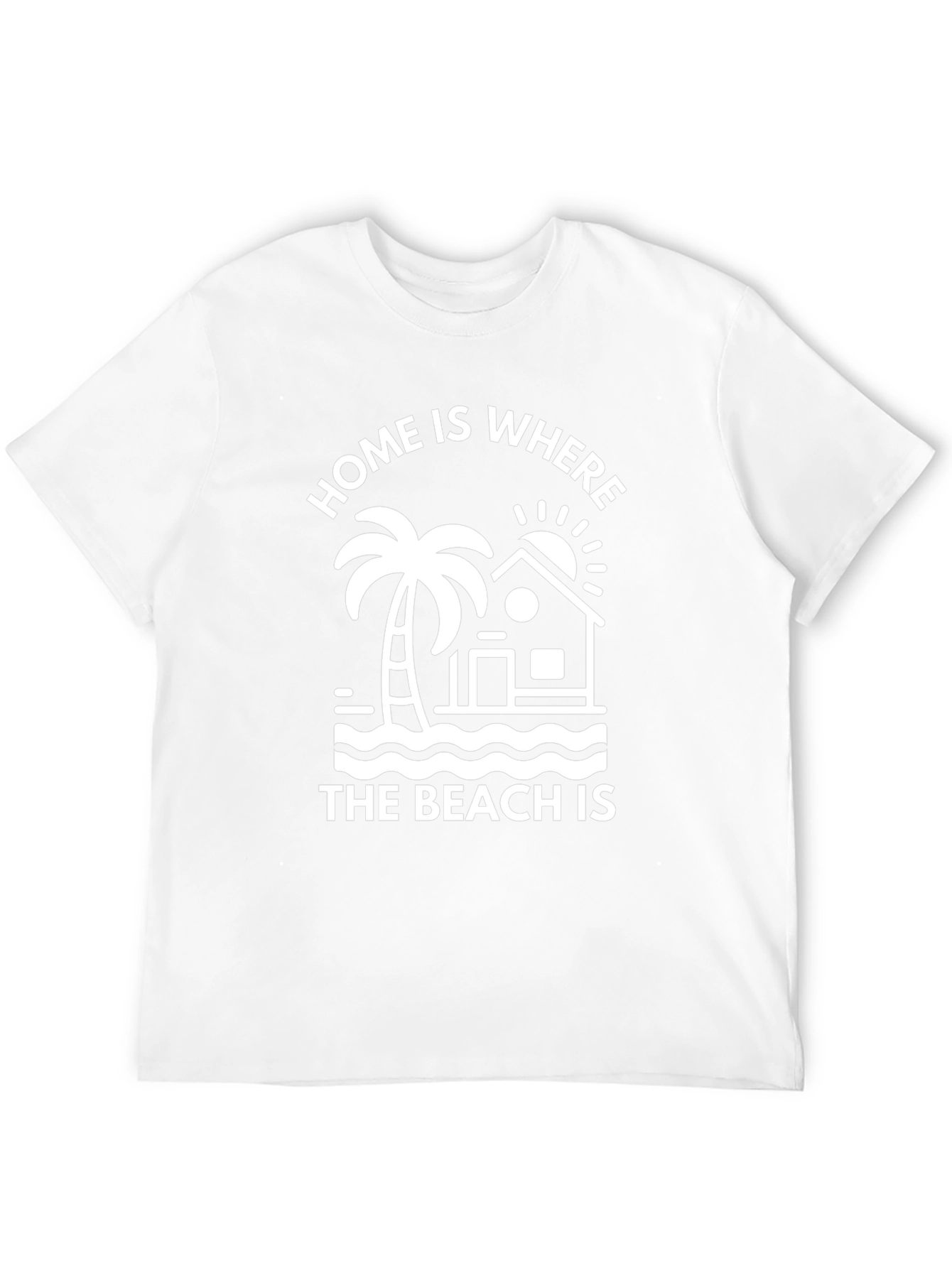 Black Home Is Where The Beach Is Black T-Shirt view 12