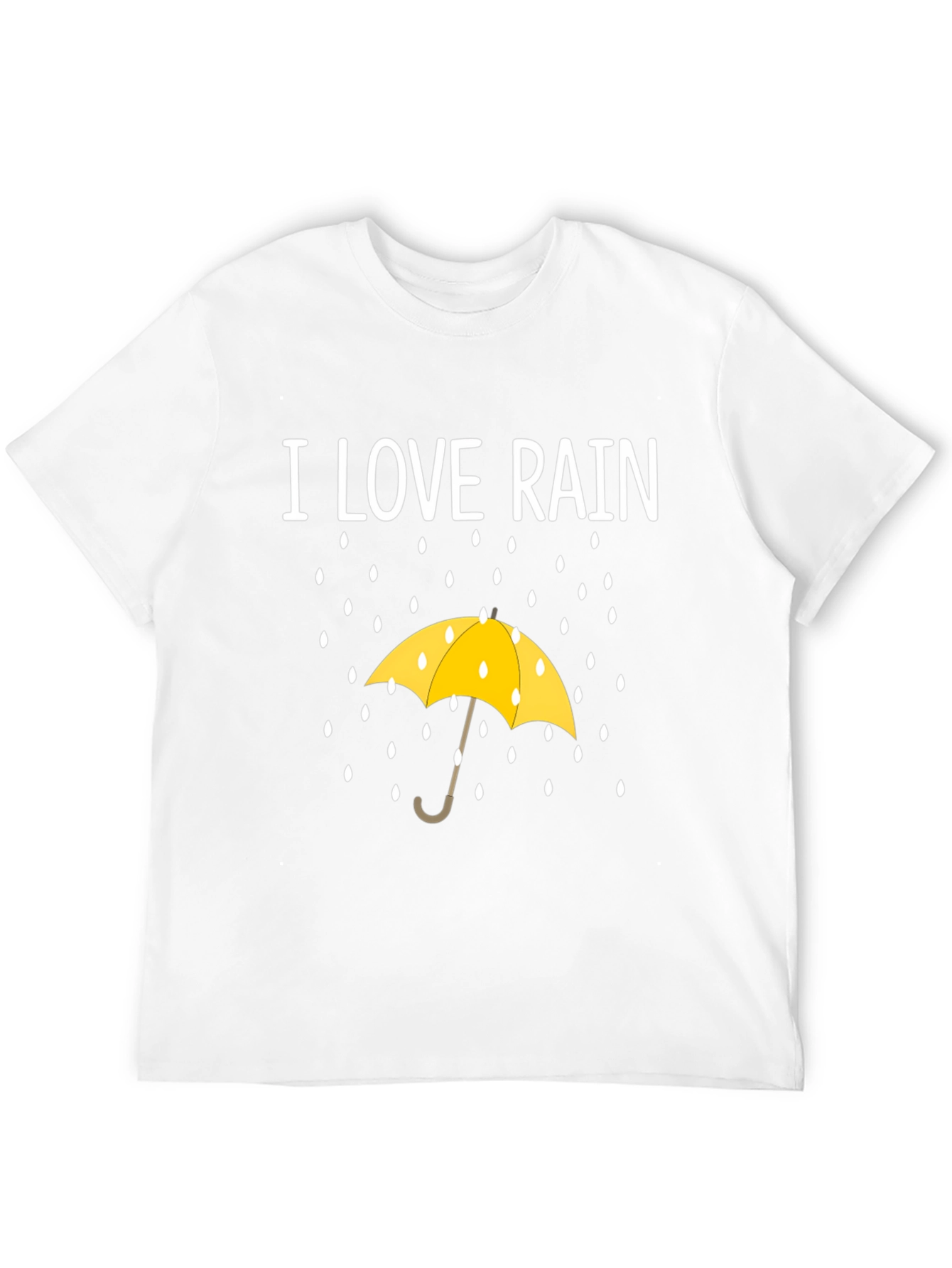 Black I Love Rain T-Shirt - Weather Umbrella Graphic Tee view 12