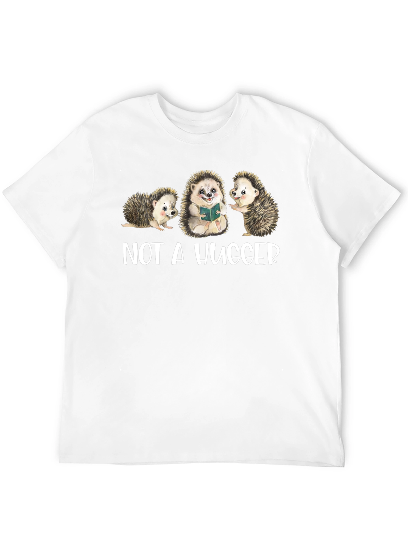 Black Not A Hugger Hedgehog Graphic Tee view 12