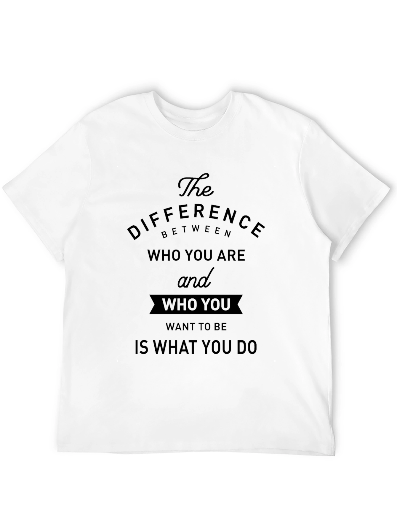 Black Motivational Quote T-Shirt: Be the Difference view 12