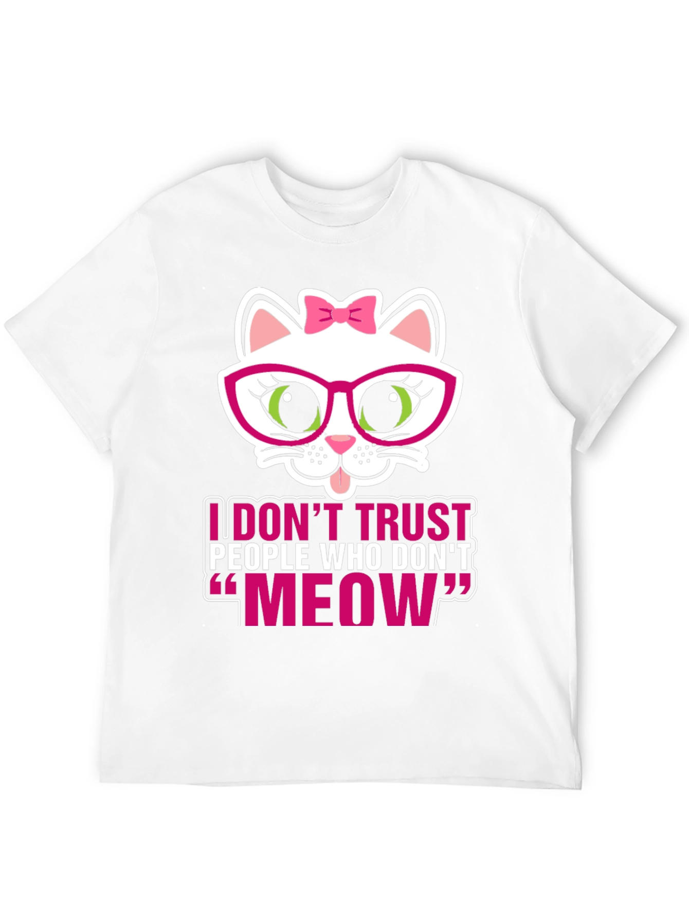 Black Funny Cat Lover T-Shirt - I Don't Trust People Who Don't Meow view 12
