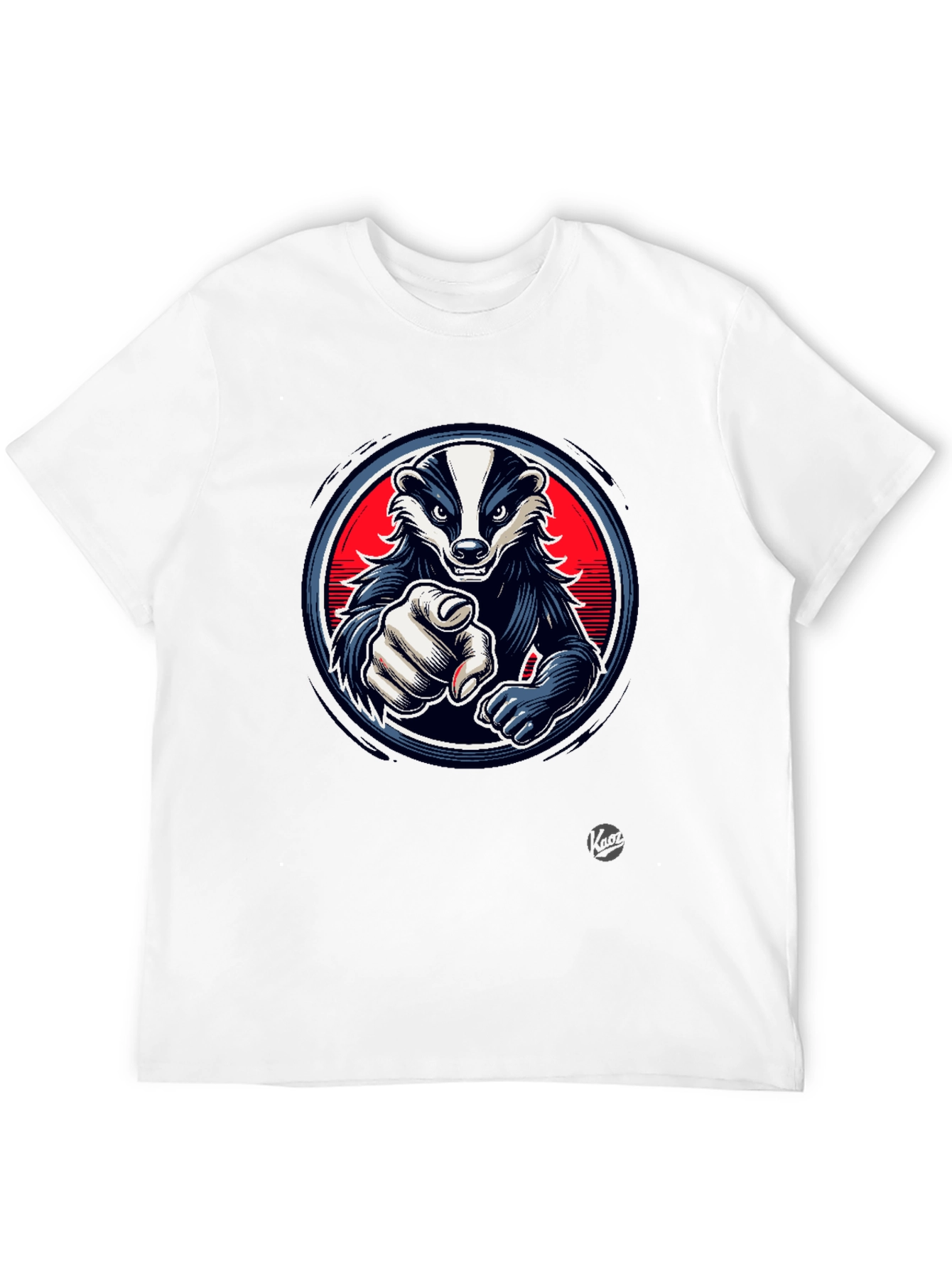 Black Cool Badger Graphic T-Shirt view 12