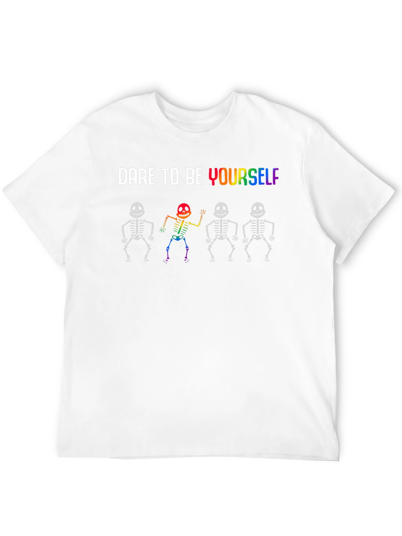 Black Dare to Be Yourself Skeleton T-Shirt view 12