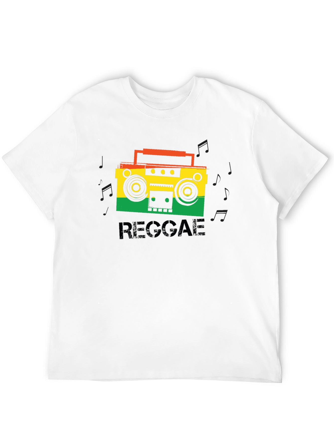 Black Reggae Boombox Graphic Tee - Black T-Shirt view 12