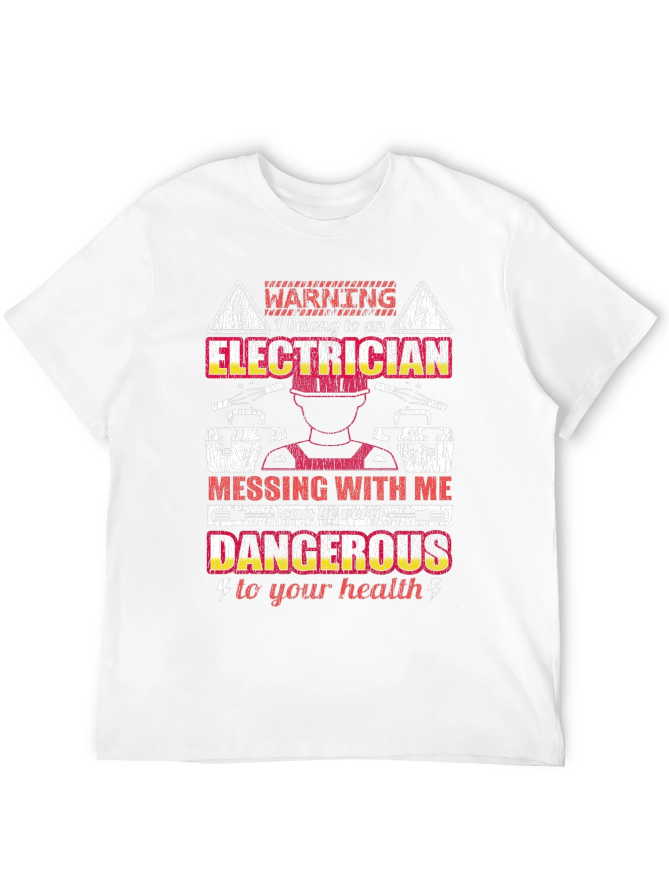 Black Electrician Warning Graphic Tee view 12