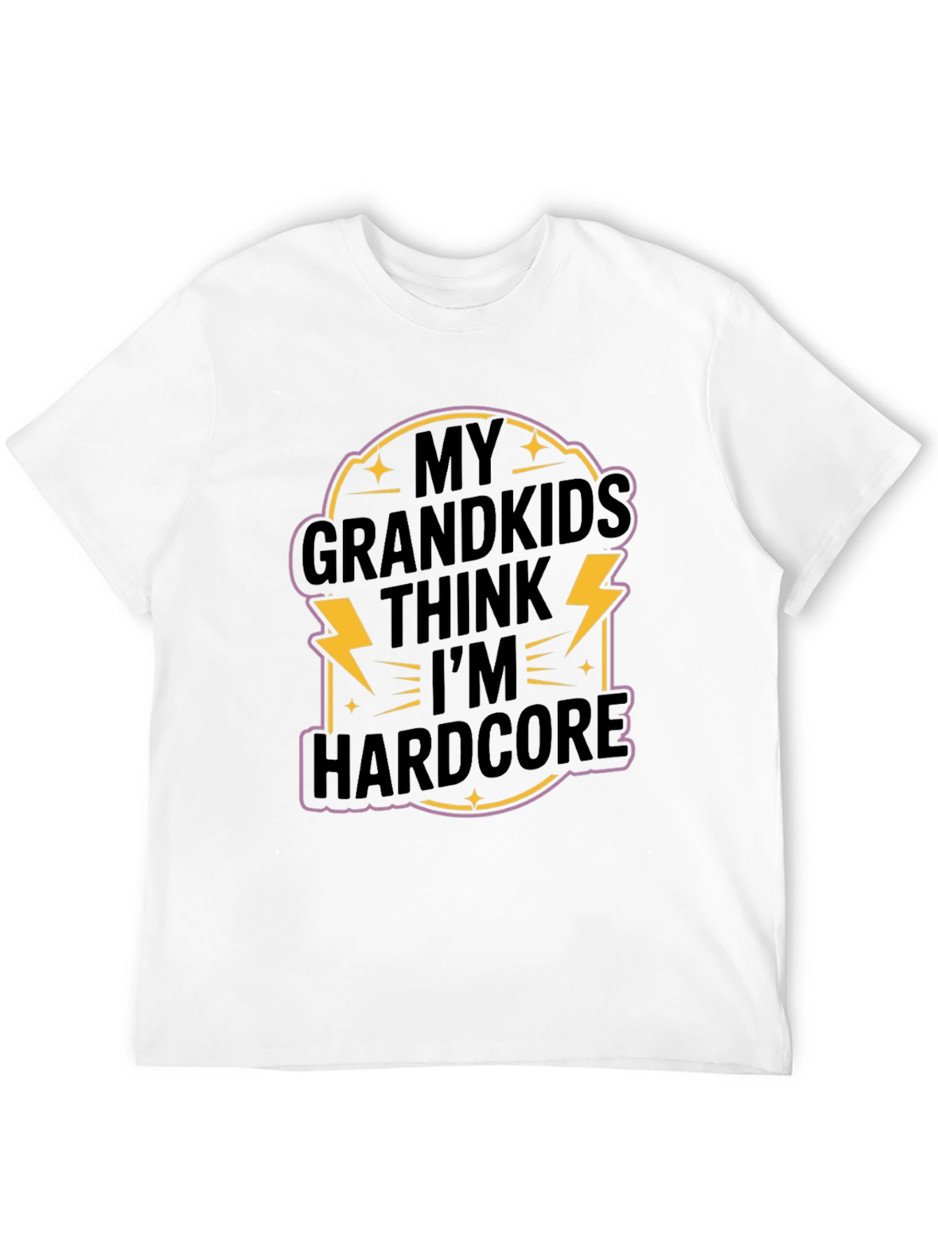 Black My Grandkids Think I'm Hardcore T-Shirt view 12