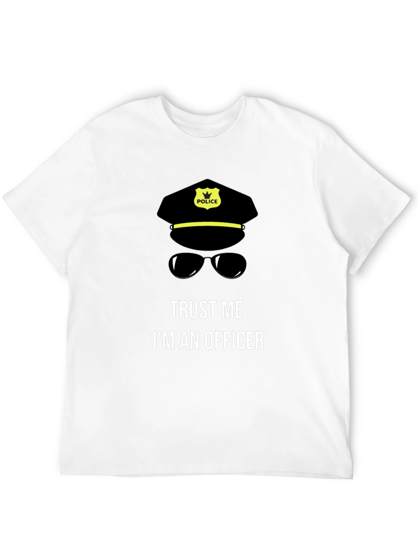 Black Trust Me I'm an Officer T-Shirt view 12