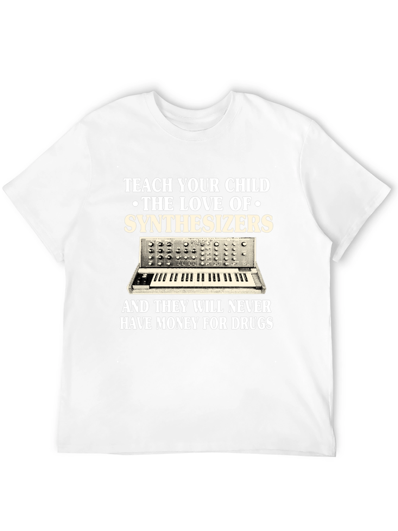 Black Teach Your Child Synthesizers Graphic T-Shirt view 12