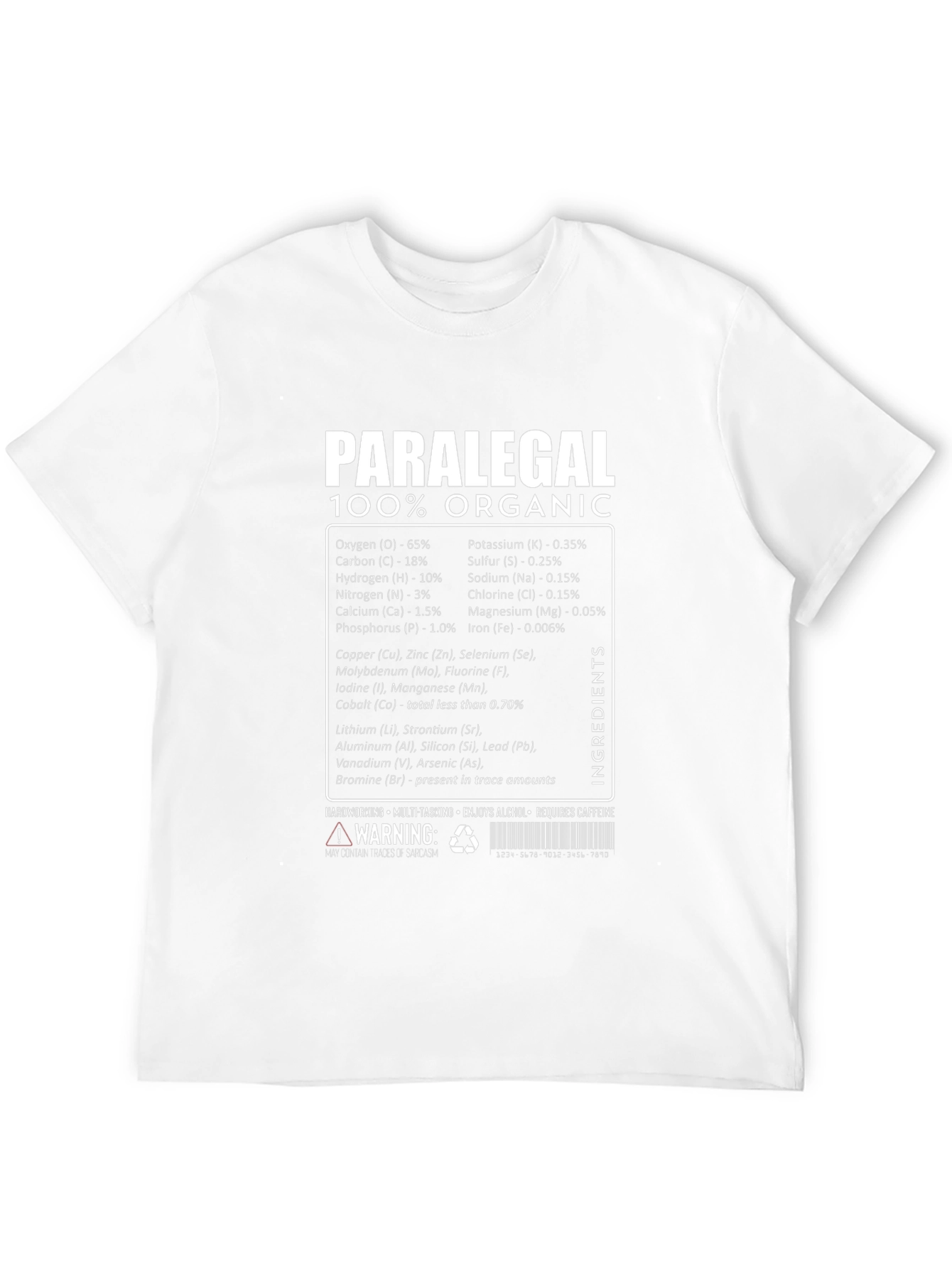 Black Paralegal 100% Organic T-Shirt - Funny Legal Assistant Tee view 12