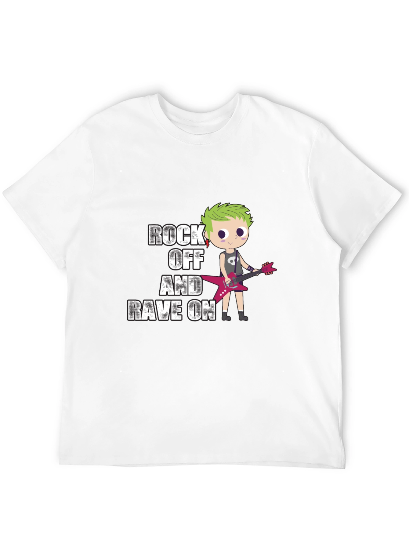 Black Rock Off and Rave On Black Graphic T-Shirt view 12