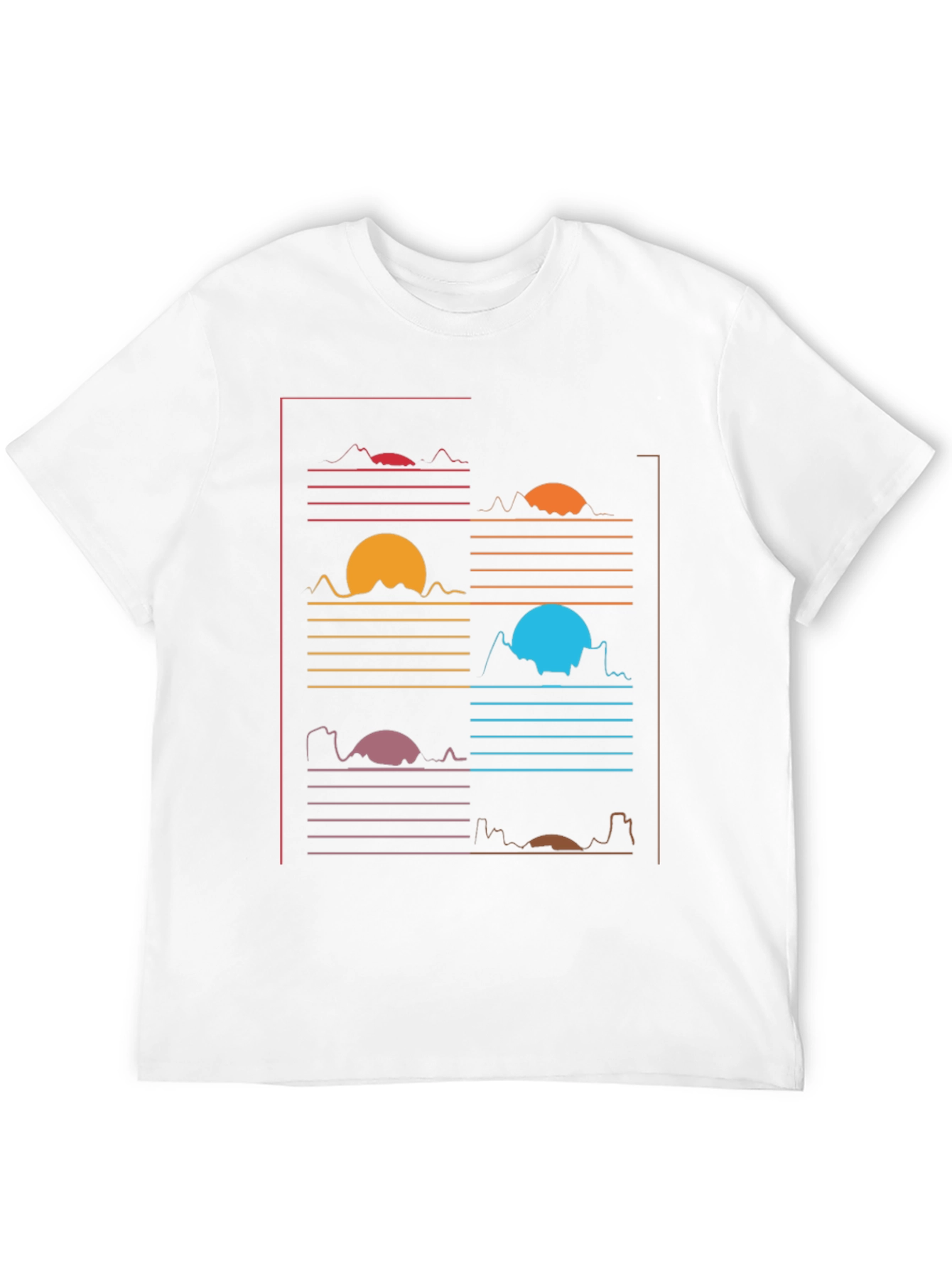 Retro Sunset Graphic Tee - Unique Design - 12