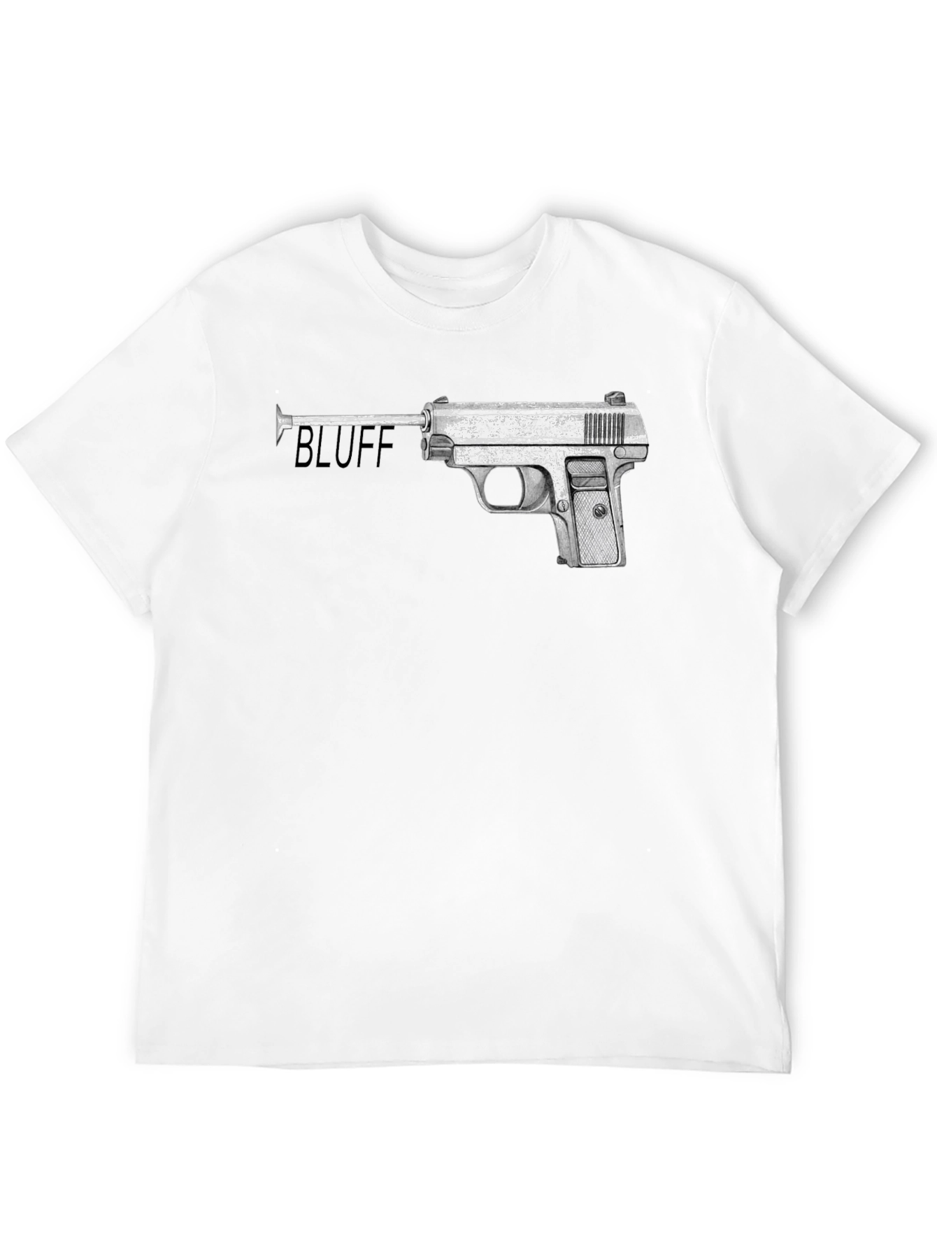 Black Bluff Gun Graphic Tee - Stylish Statement Shirt view 12