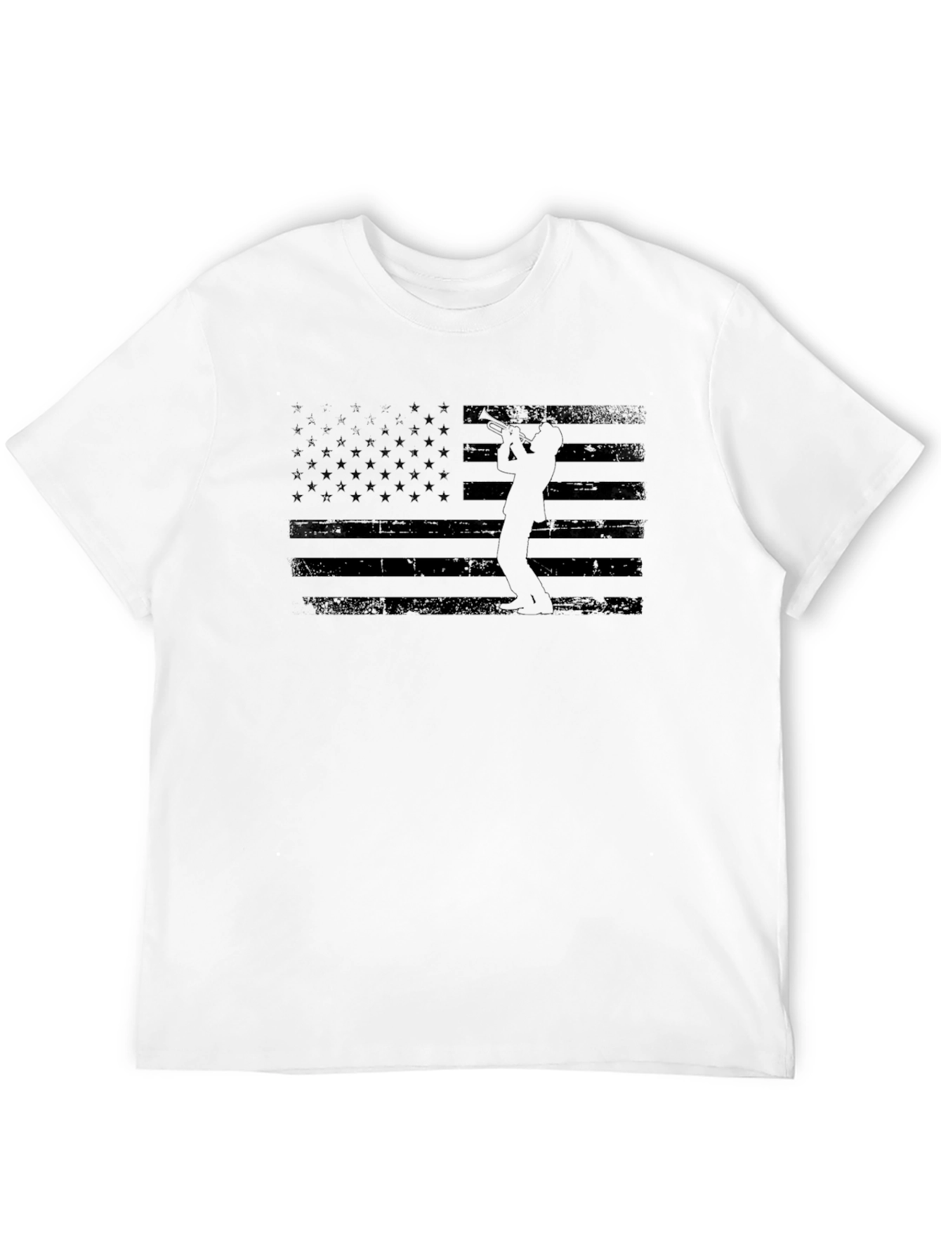 Black American Flag Golfer Graphic Tee - Black view 12