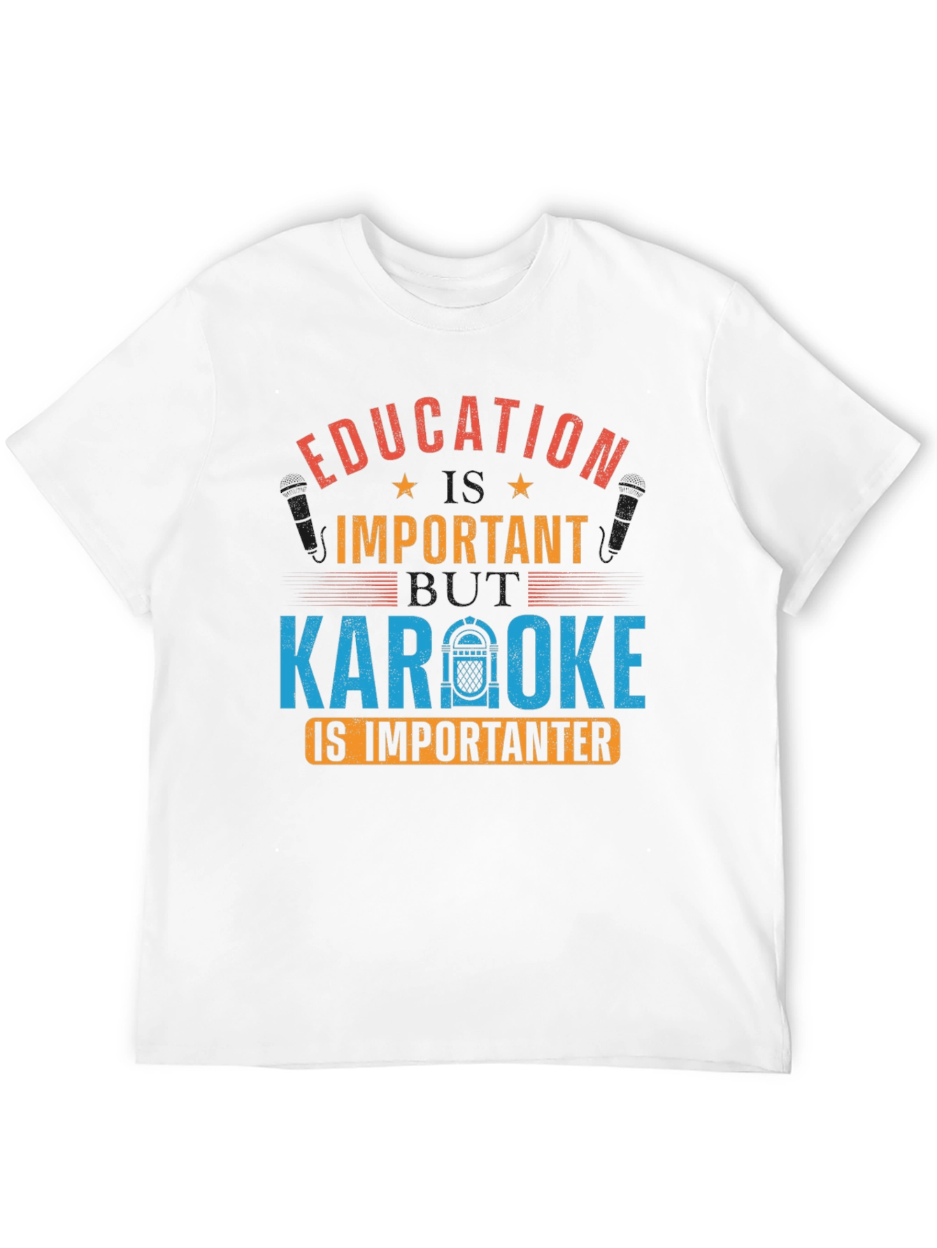 Black Education Important Karaoke Importanter Black T-Shirt view 12