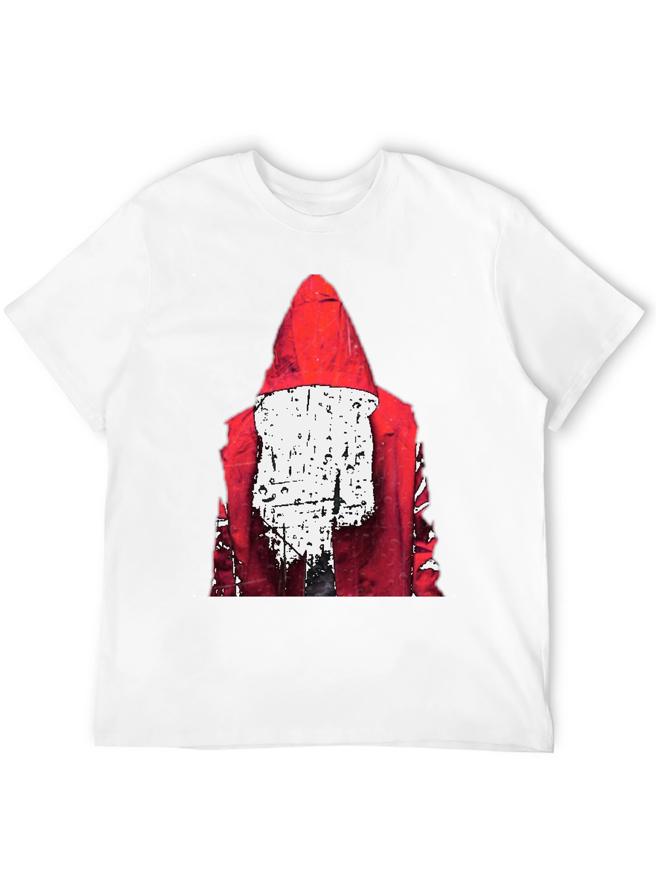 Black Red Hood Graphic Print Black T-Shirt view 12