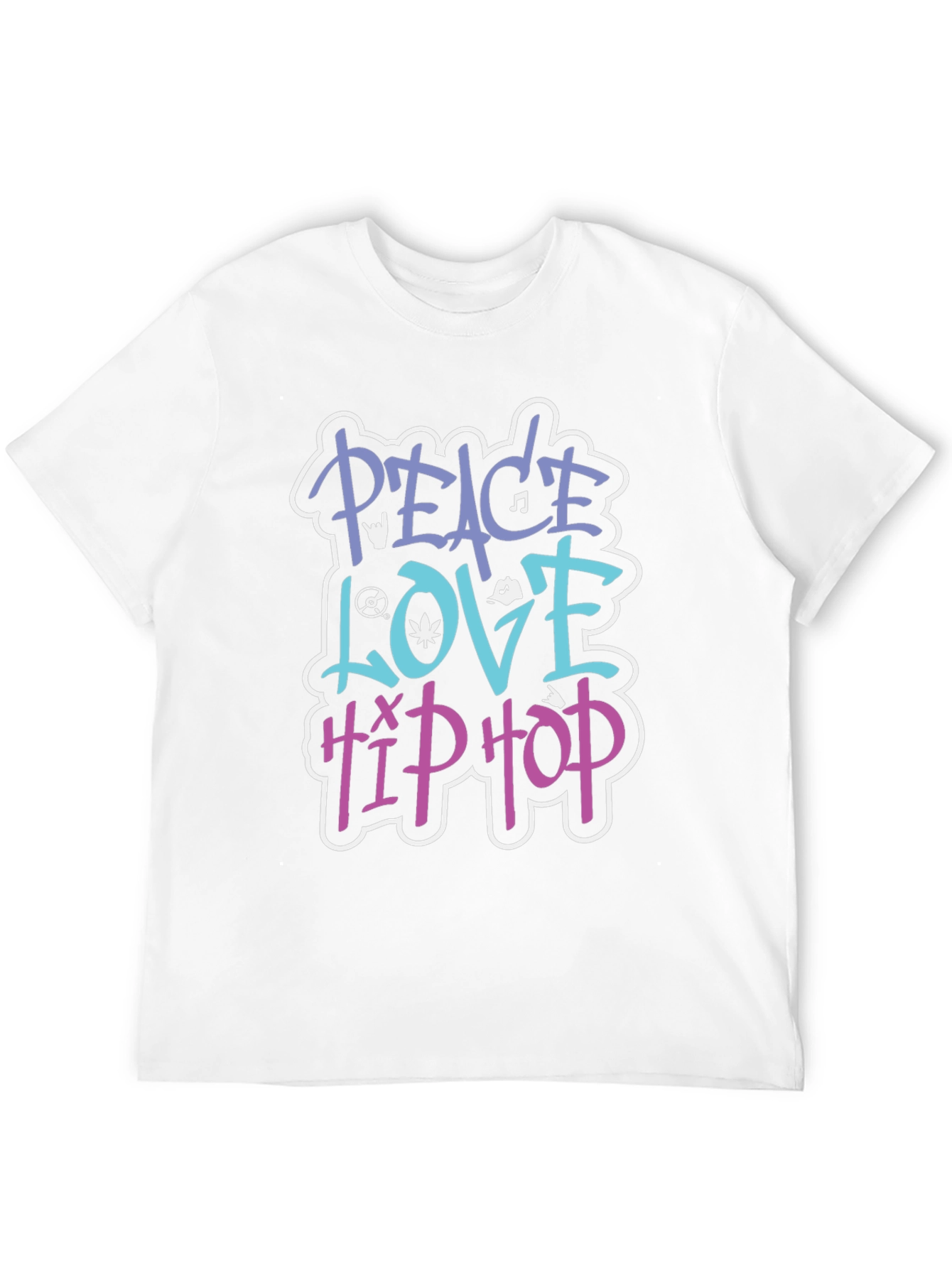Black Peace Love Hip Hop Graphic Tee - Stylish Cotton T-Shirt view 12
