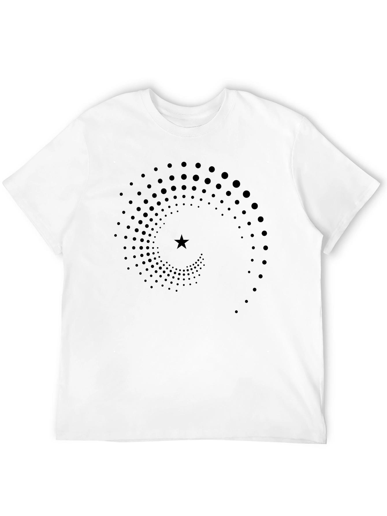 Black Spiral Star Graphic T-Shirt - Black view 12