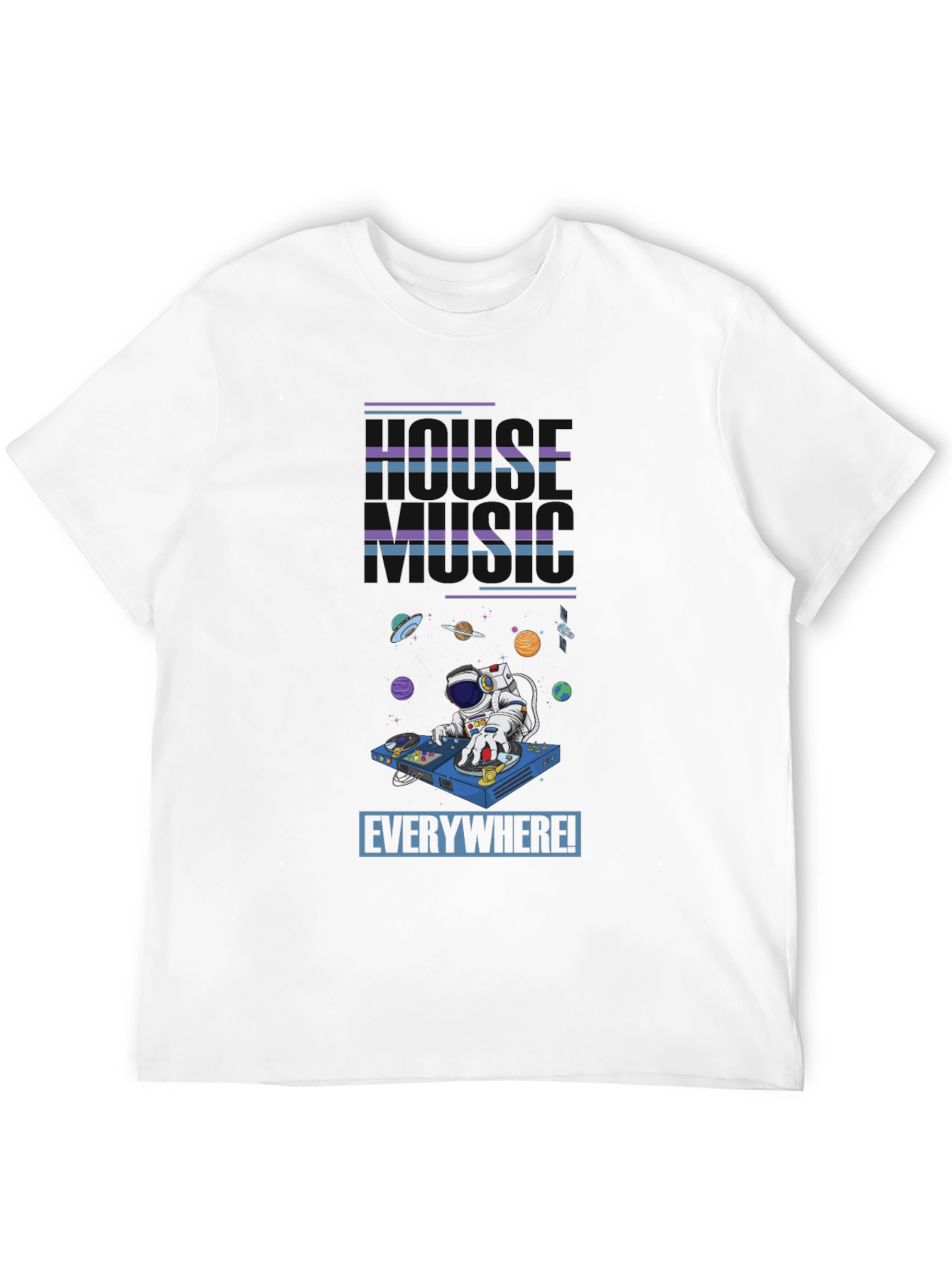 Black House Music Everywhere T-Shirt - Astronaut DJ view 12