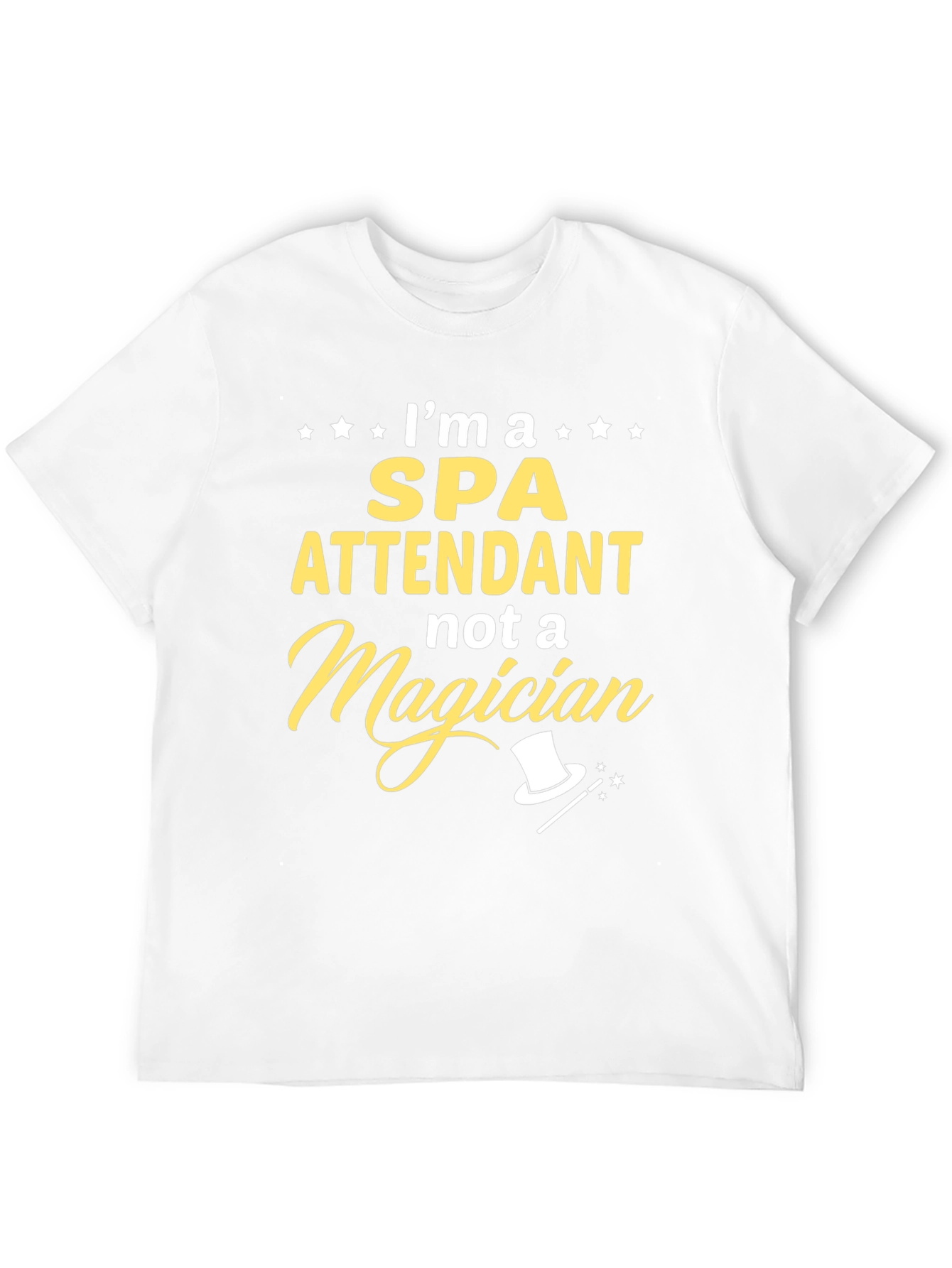 Black Spa Attendant Not a Magician Graphic T-Shirt view 12